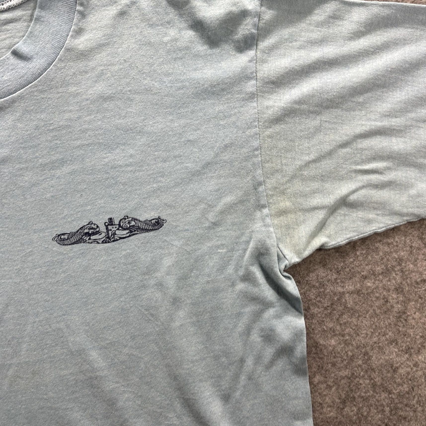 Vintage VINTAGE USS GUARDFISH SSN 612 Shirt Mens Medium Blue Submarine Navy 80s SS T-Shirt Crew Neck Graphic Print Mens Size US M / EU 48-50 / 2 - 6 Thumbnail