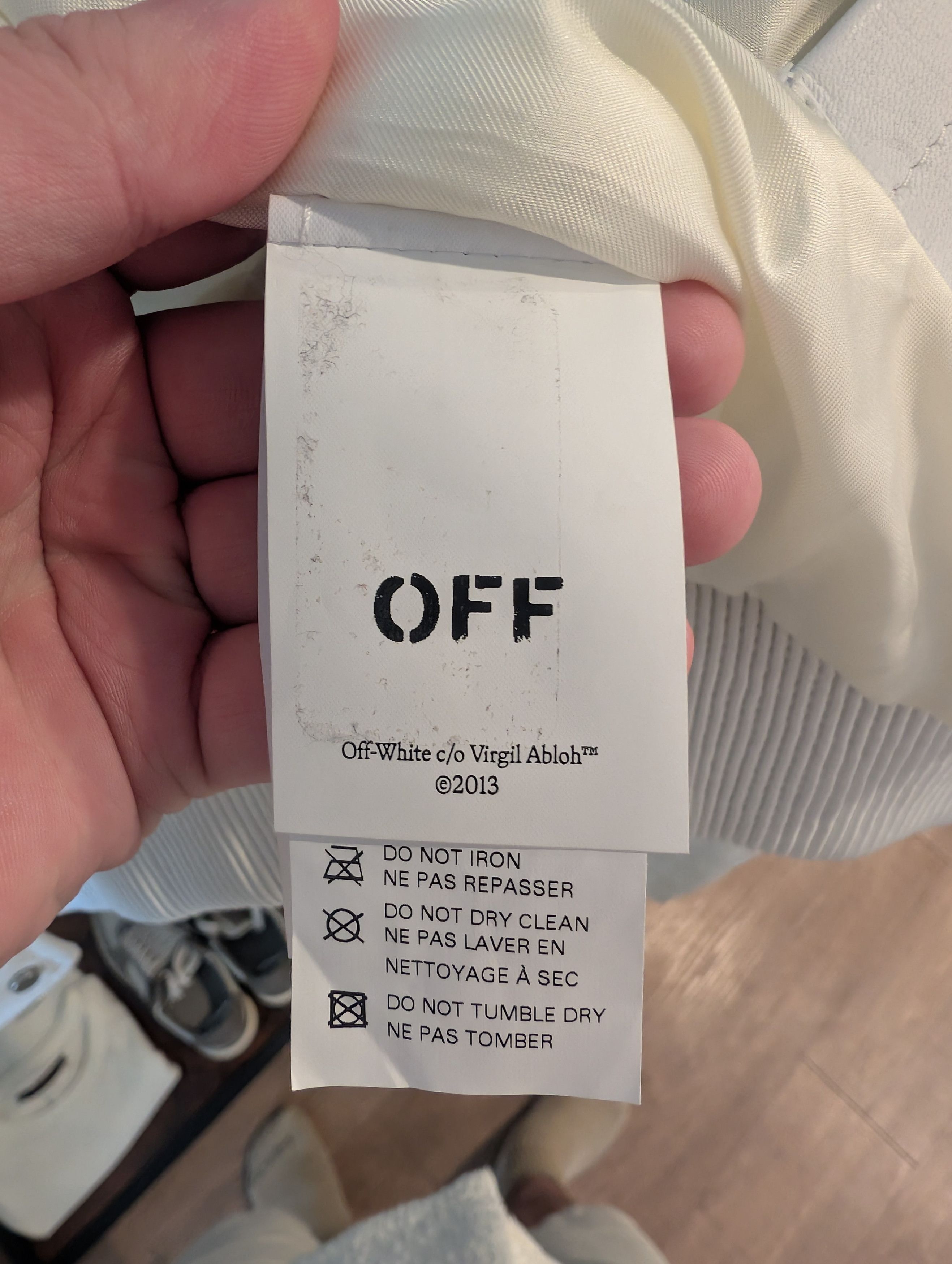 Off-White Runway/sample Off-white full leather varsity jacket Size US M / EU 48-50 / 2 - 12 Thumbnail