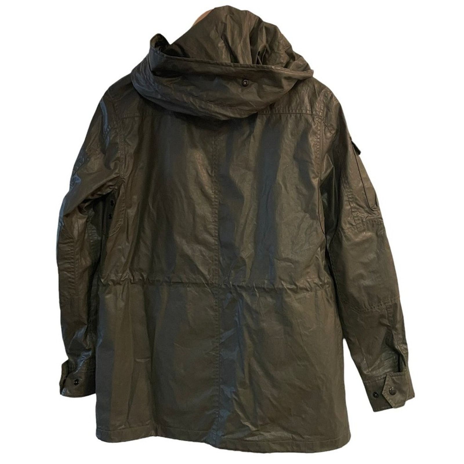 SAM. SAM Olive Waxed Hooded Parka Jacket Green Size S / US 4 / IT 40 - 2 Thumbnail