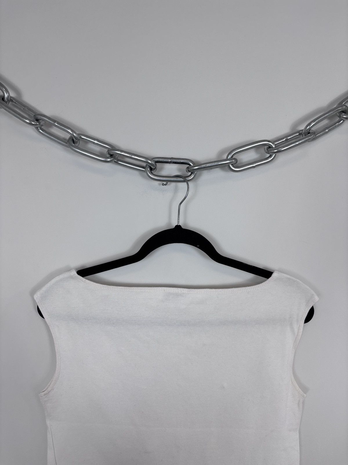 Armani Vintage Armani Jeans Women’s White Crop Top Tank Top Size L / US 10 / IT 46 - 14 Thumbnail
