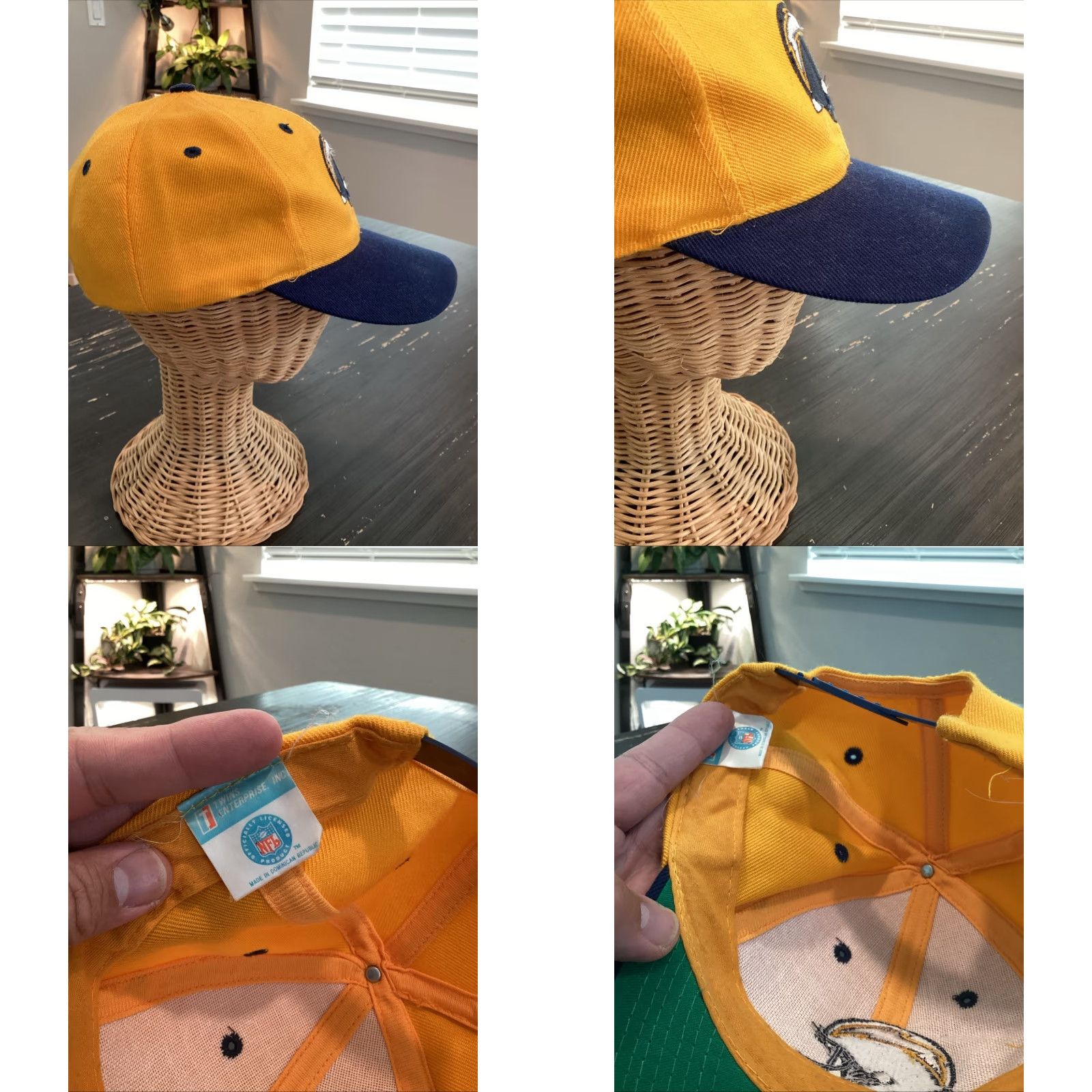 Twins VINTAGE Twins San Diego Chargers Snapback Hat Adjustable Navy Blue Yellow 90s Mens Size ONE SIZE - 8 Thumbnail