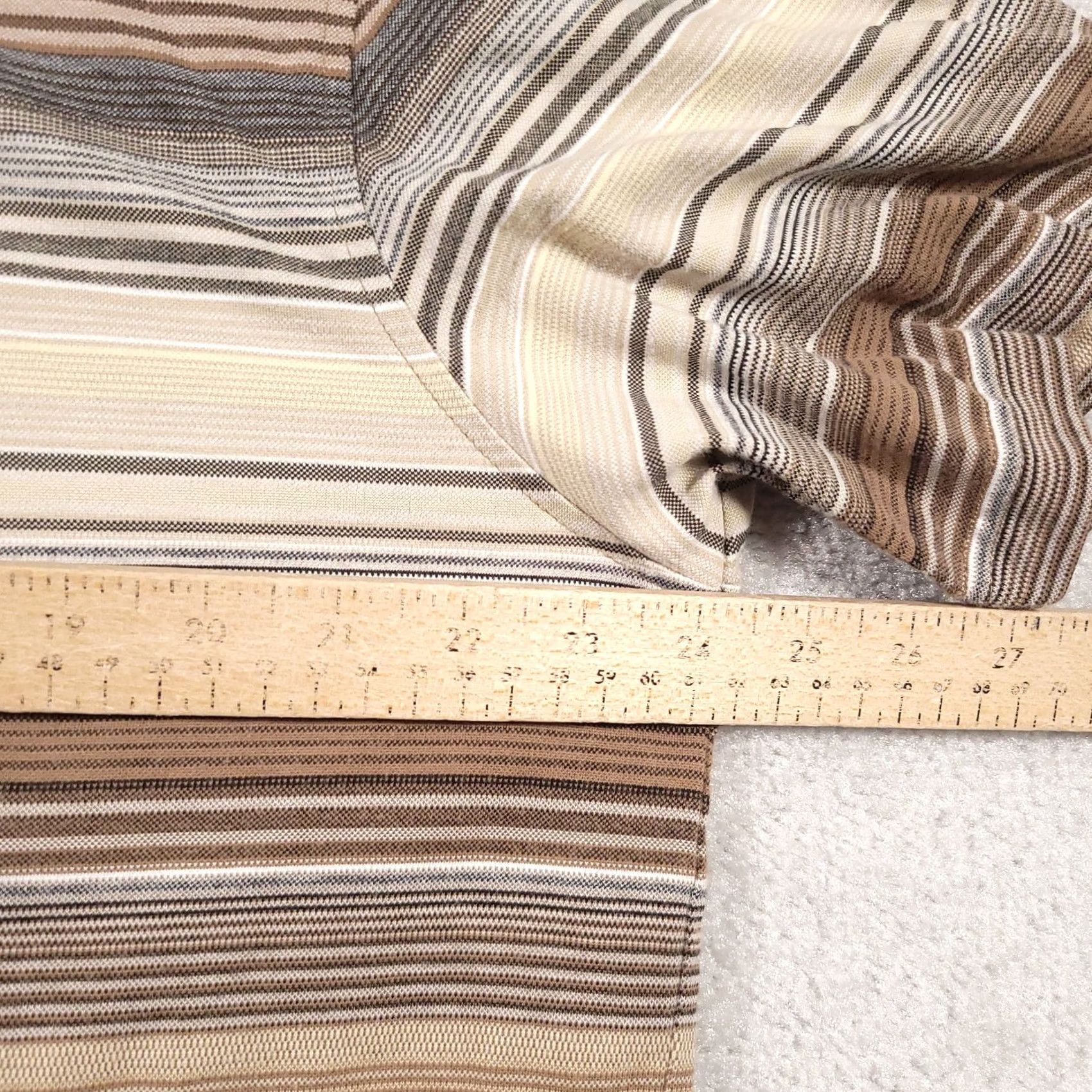 Izod IZOD Polo Shirt XL Brown Striped Golf Classix Performance Rugby Outdoor Shirt Mens Regular Fit Size US XL / EU 56 / 4 - 6 Thumbnail