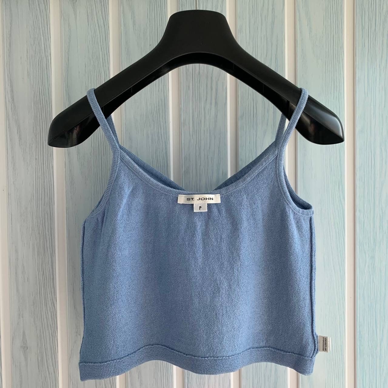 Designer × St. John Vintage St. John USA Women Blue Knit Wool Spaghetti Tank Top Size S / US 4 / IT 40 - 12 Thumbnail