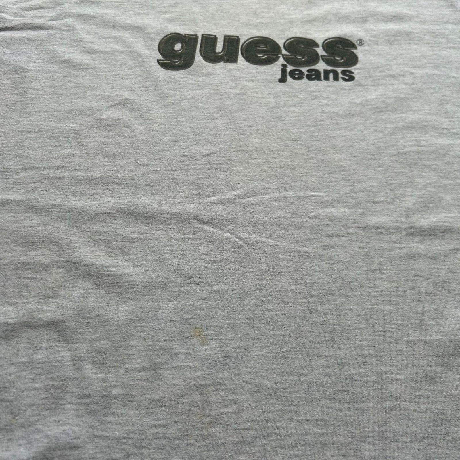 Guess Vintage 90s Guess Jeans Spell Out T Shirt Large Rare Gray Size US L / EU 52-54 / 3 - 7 Thumbnail