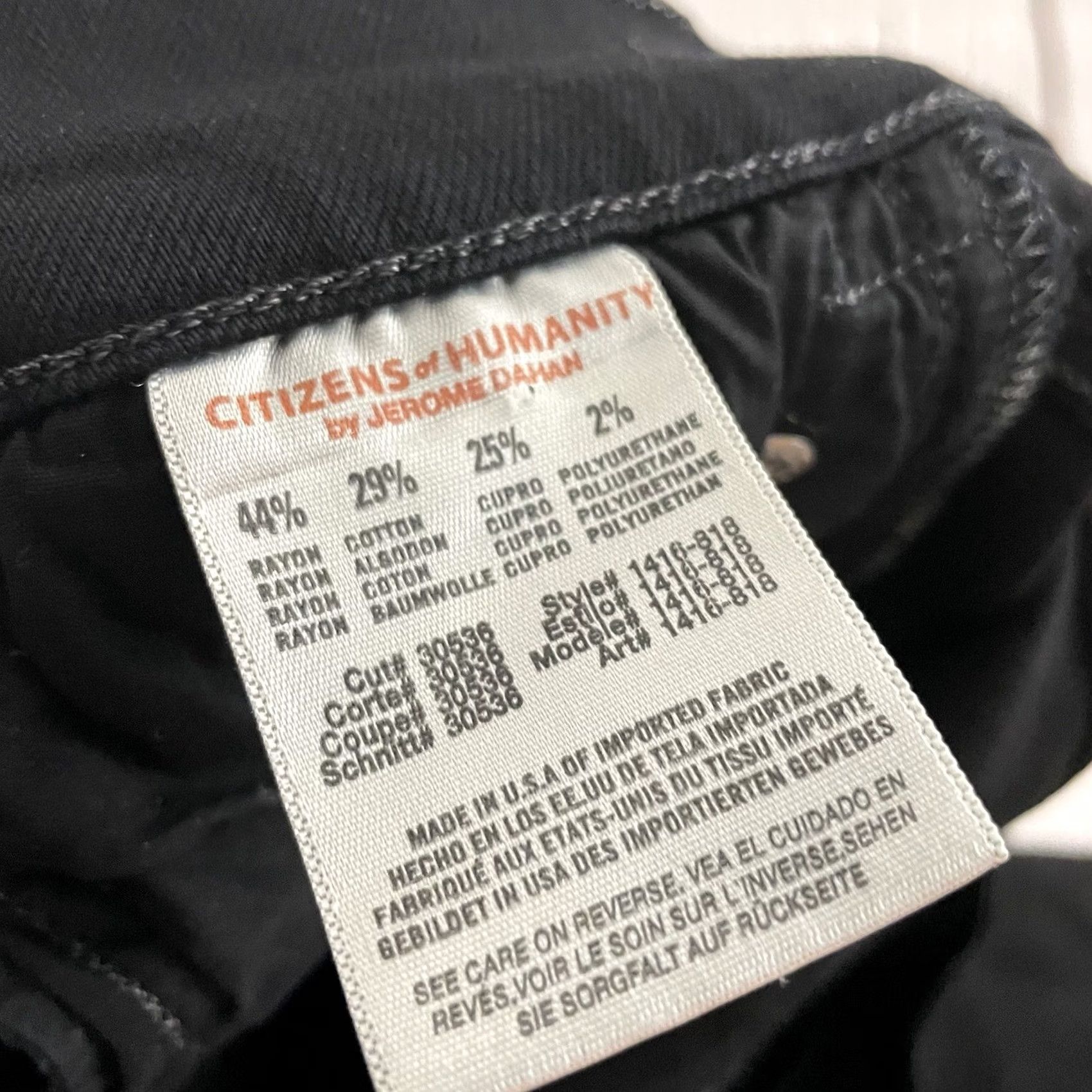 Citizens Of Humanity Citizens of Humanity Rocket Slick High Rise Skinny Jeans Women's 28 Black Wash Slim Jeans Adult Women Size 28" / US 6 / IT 42 - 8 Thumbnail