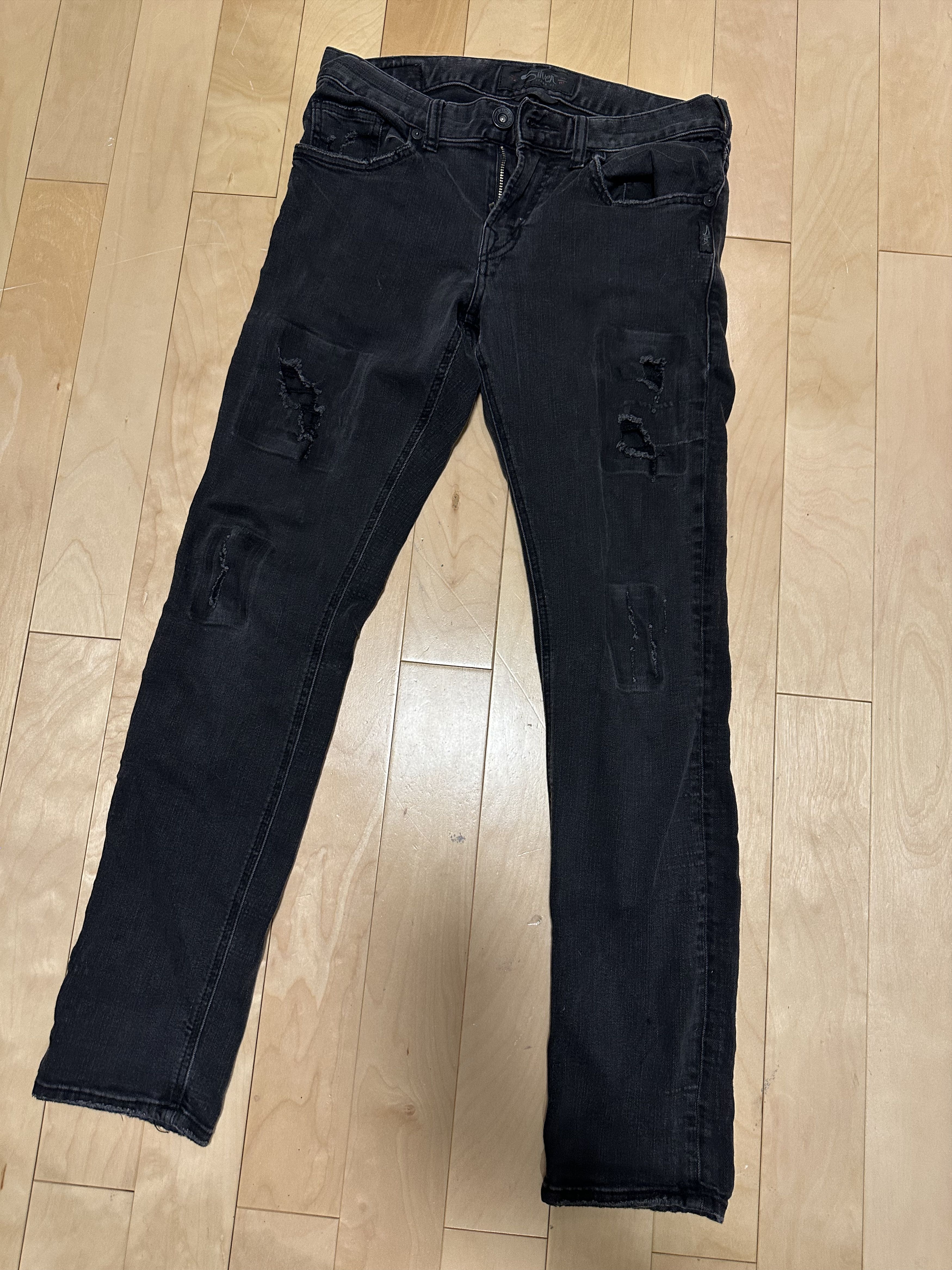 Silver Jeans Co. Silver Jeans Black Ripped Size US 30 / EU 46 - 1 Thumbnail