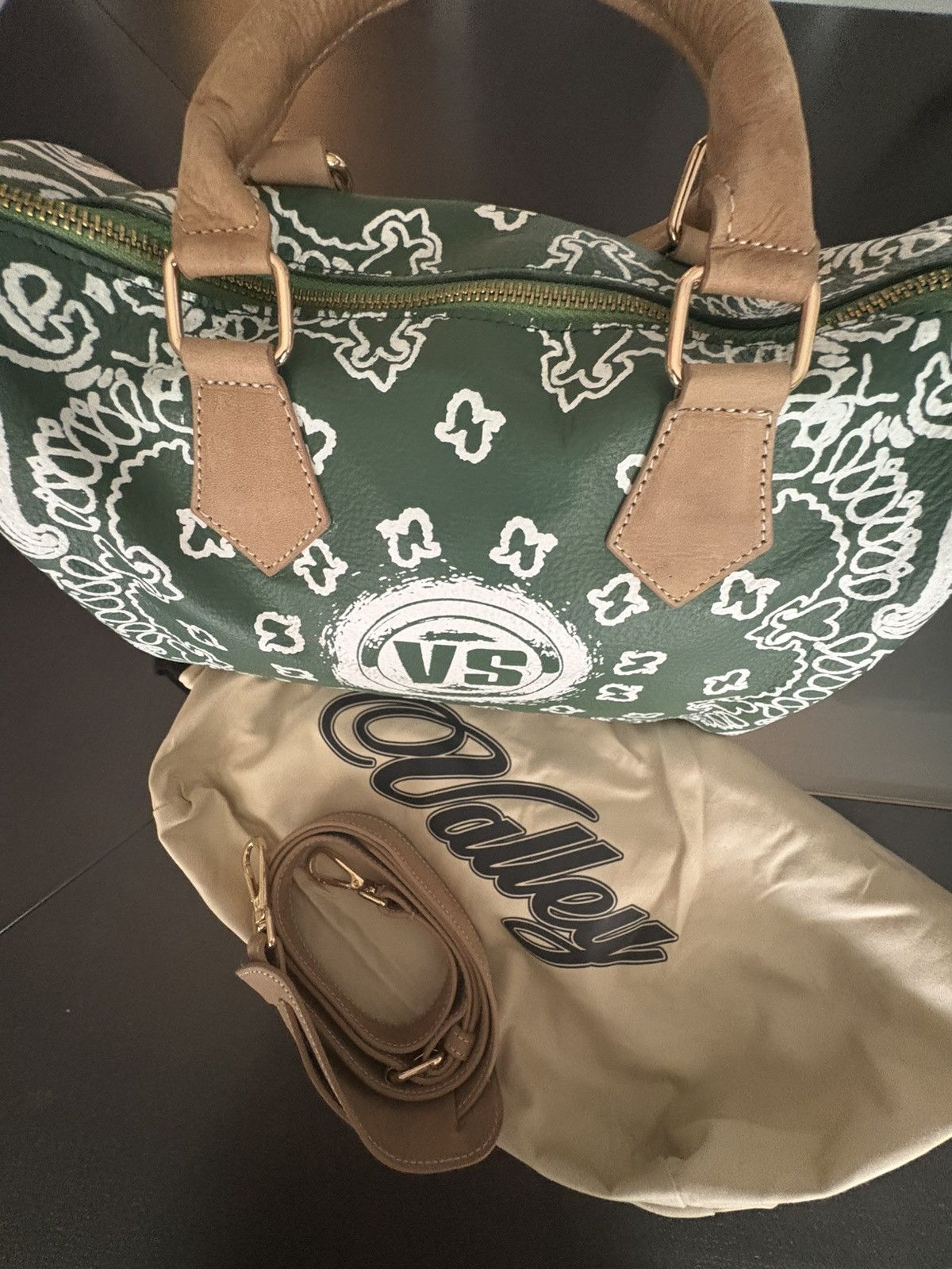 Vale Vale Pine Flag Small Leather Duffle Bag Size ONE SIZE - 2 Thumbnail