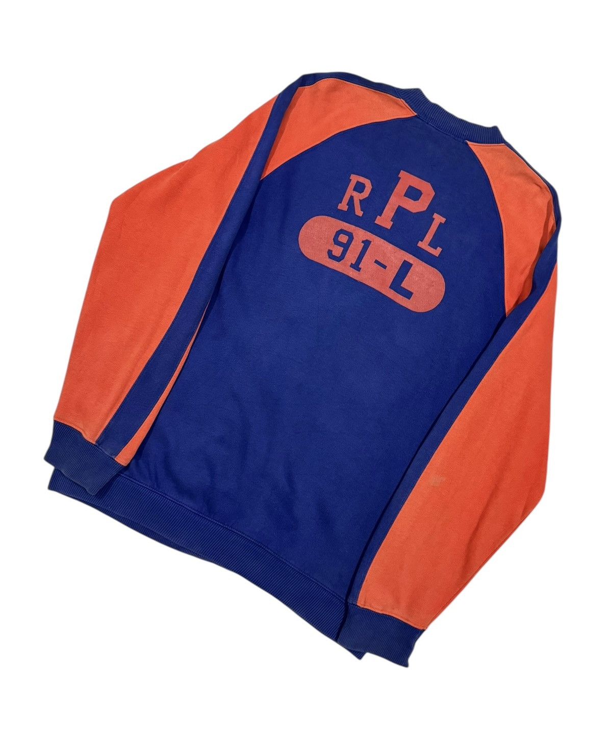 Polo Ralph Lauren × RRL Ralph Lauren × Vintage Vtg🔥90’s Polo Ralph Lauren RPL-91 Bomber Sweater Jacket Size US L / EU 52-54 / 3 - 12 Thumbnail