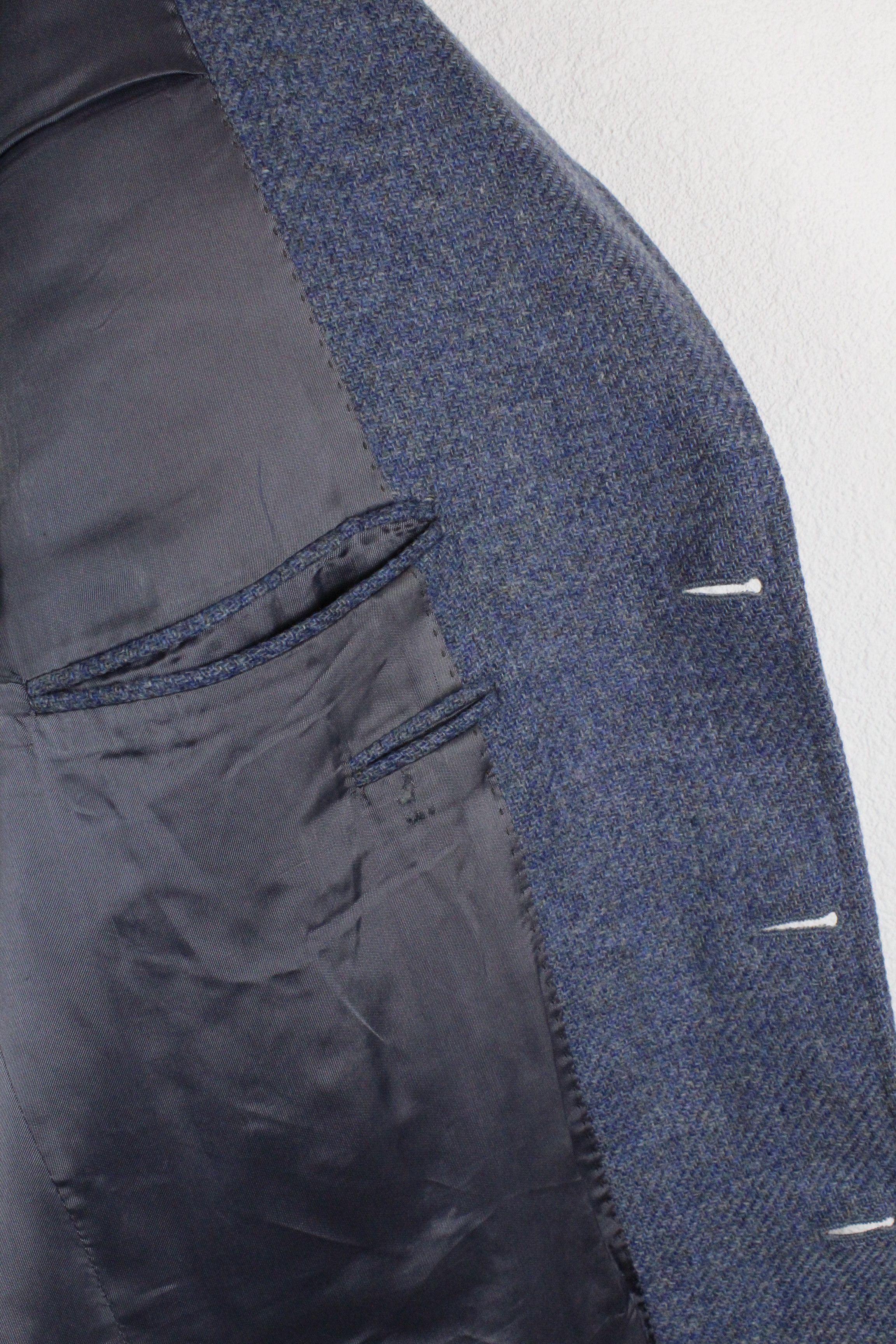 Tombolini Tombolini Modesto Bertotto Blue Tweed Blazer Jacket Size US L / EU 52-54 / 3 - 6 Thumbnail
