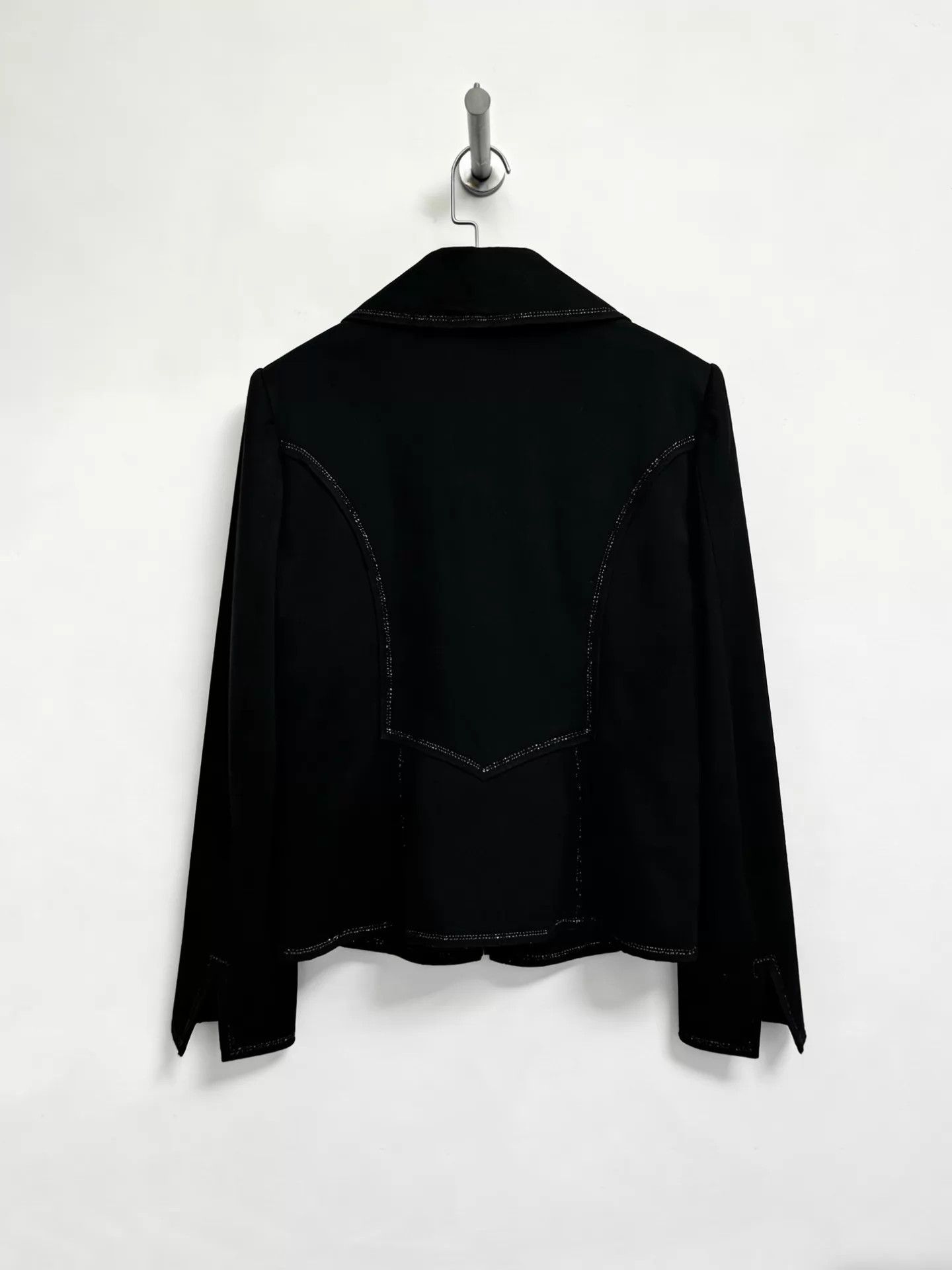Christophe Lemaire CL 1990s Wool Short Jacket Sz38 w/Shoulder Pads Size XS / US 0-2 / IT 36-38 - 2 Thumbnail