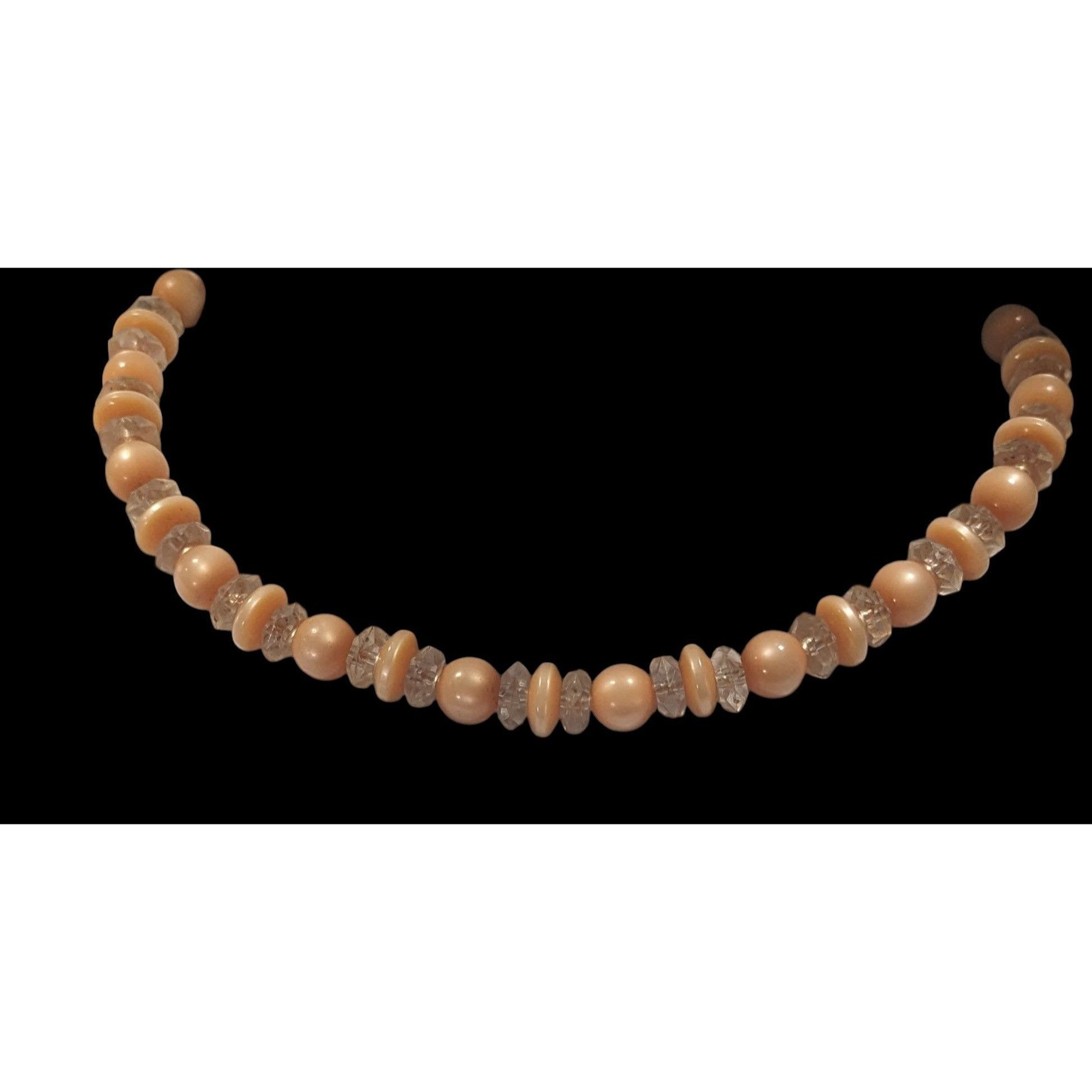 Other Vintage Orange Moonglow Lucite Beaded Necklace Size ONE SIZE - 4 Thumbnail