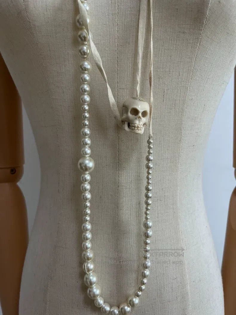 Ann Demeulemeester Ann Demeulemeester Skull Pearl Necklace Size ONE SIZE - 2 Thumbnail