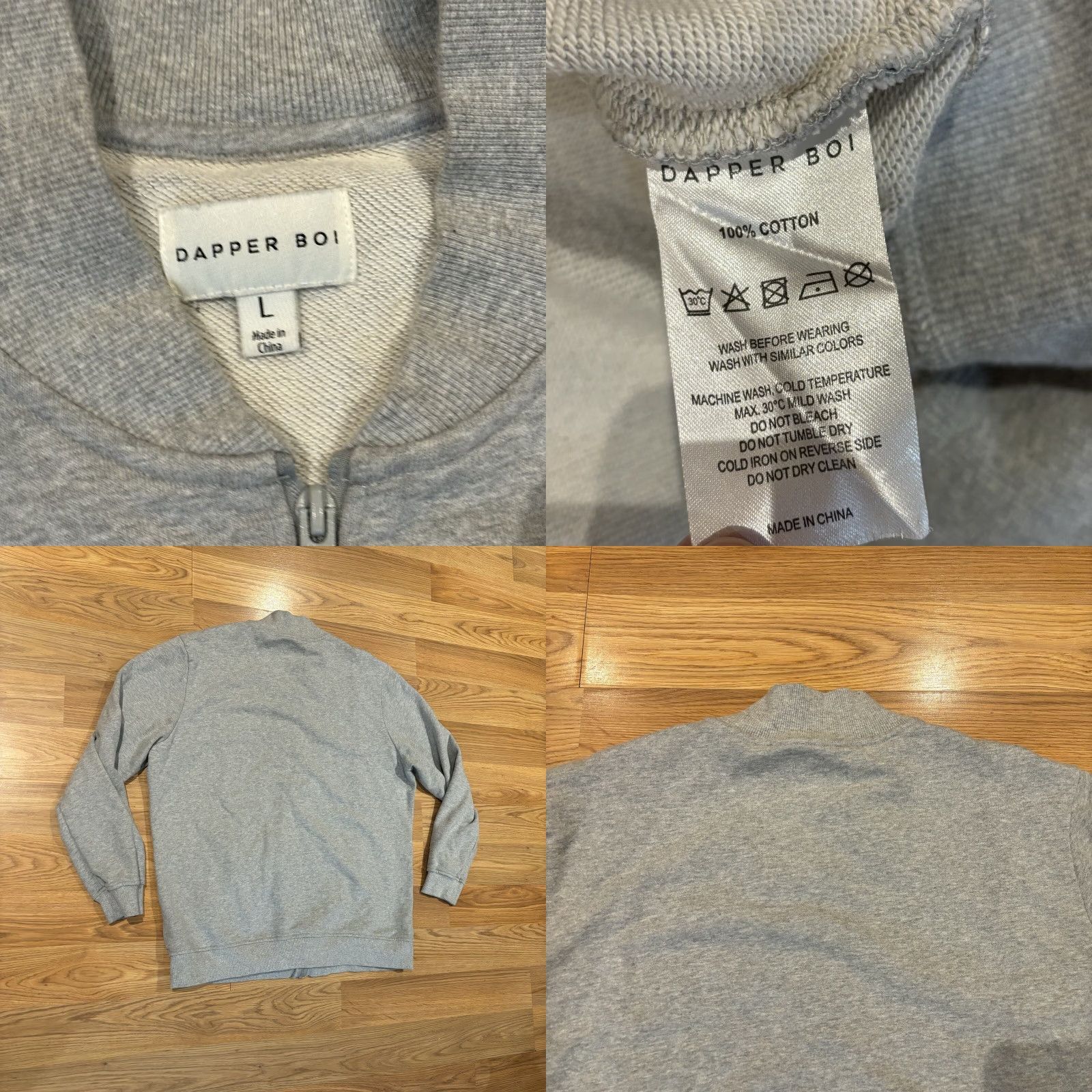Vintage Dapper Boi Bomber Jacket Men Cotton Heather Gray Large Size L Sold Out Regular Fit Zip Stand-Up Collar Size US L / EU 52-54 / 3 - 8 Thumbnail