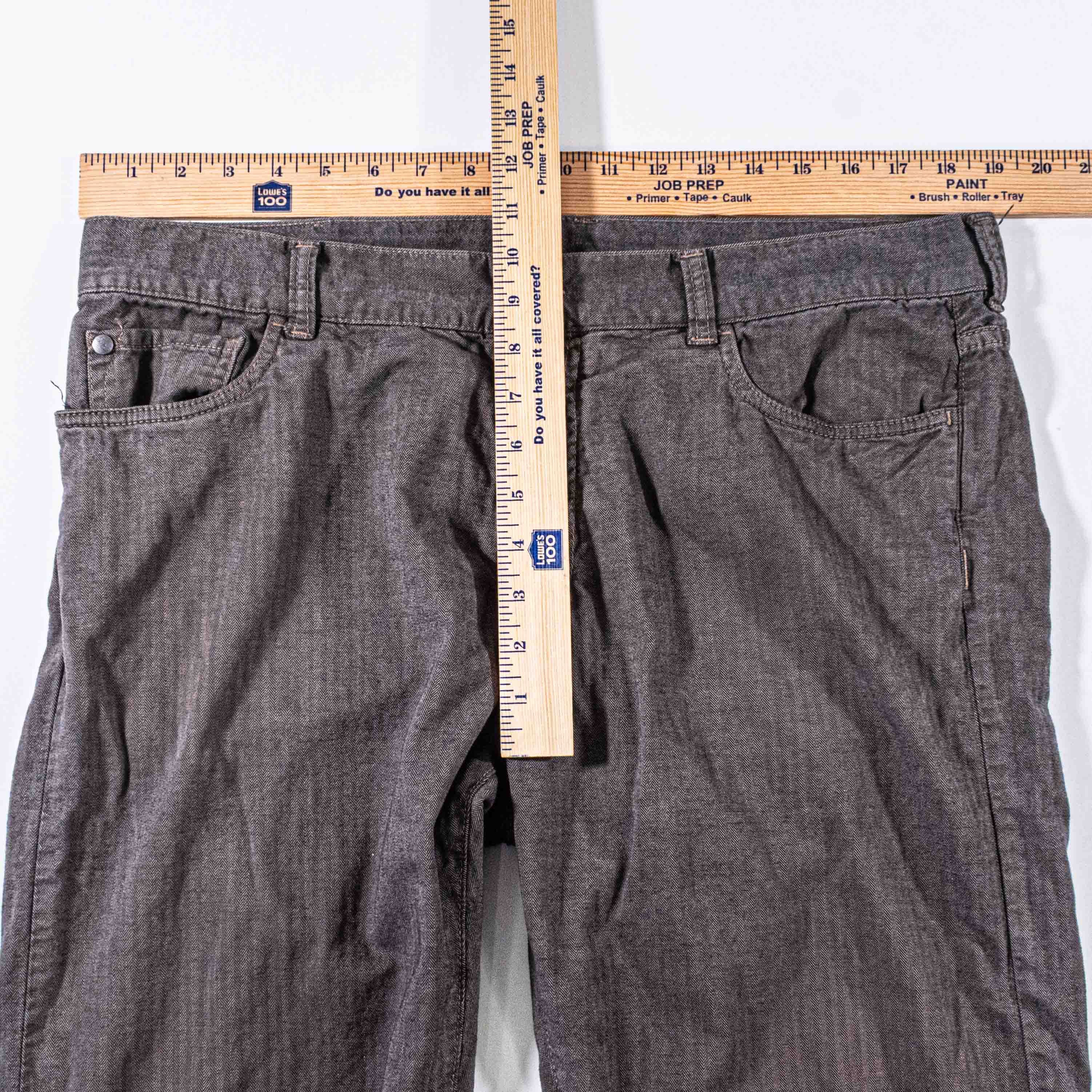 Canali Canali Herringbone 5 Pocket Pants Made in Italy 54 38x28 Size US 38 / EU 54 - 3 Thumbnail