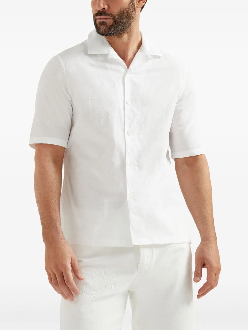 Brunello Cucinelli o1la1rc1a0326 Shirt in White Size US L / EU 52-54 / 3 - 3 Thumbnail