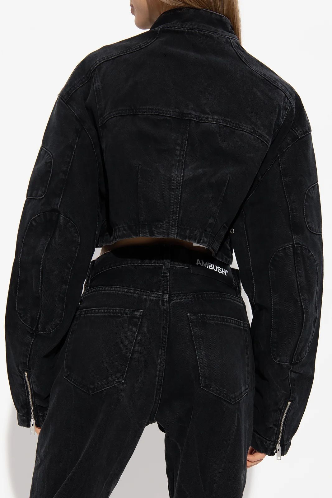 Ambush Design DENIM CROPPED BIKER JACKET AMBUSH Size S / US 4 / IT 40 - 13 Thumbnail