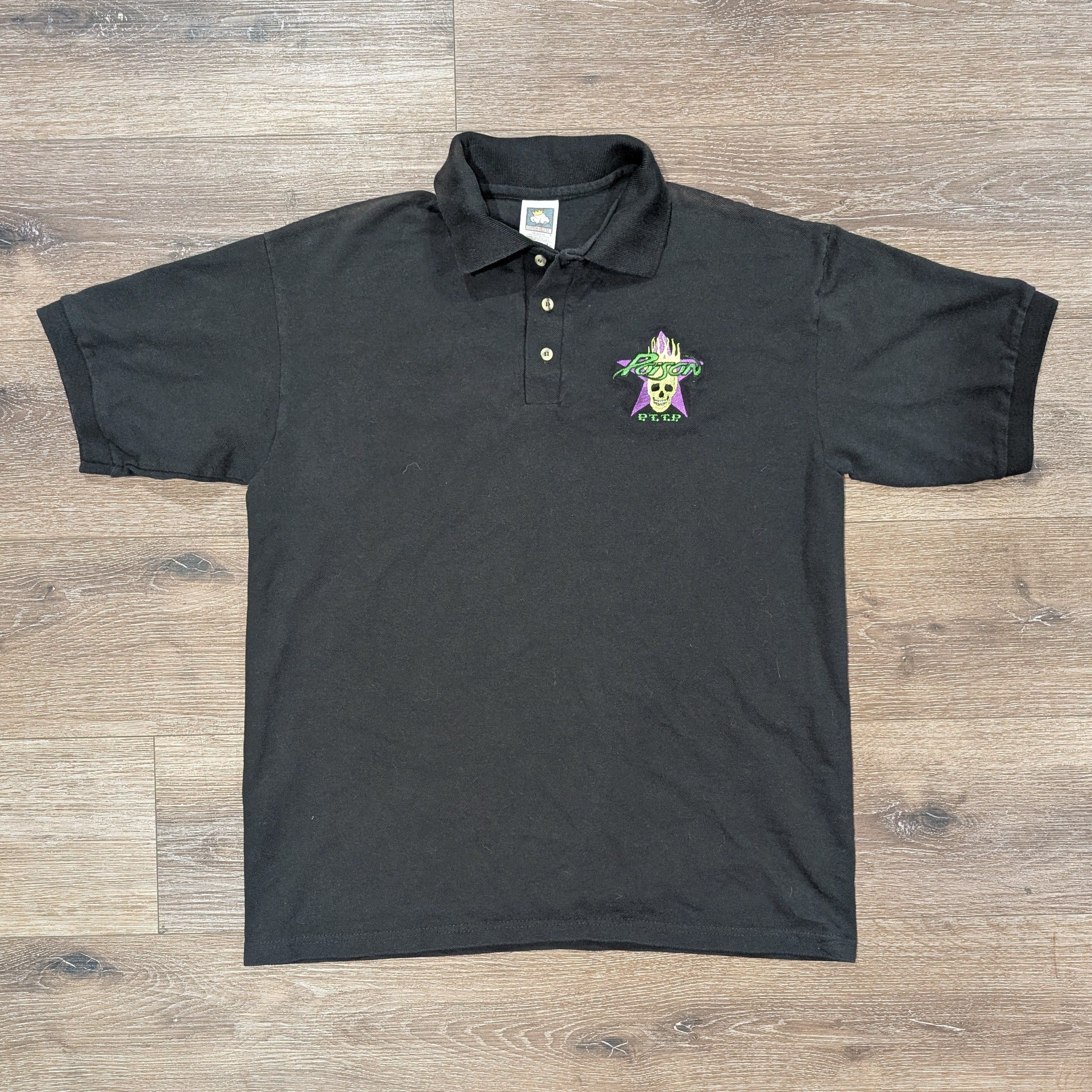 Band Tees × Vintage Vintage Poison P.T.T.P. polo shirt - SIZE L Size US L / EU 52-54 / 3 - 1 Thumbnail