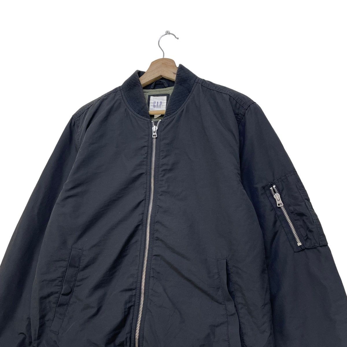 Gap × Other × Vintage Awesome Bomber Gap Black Jacket Size US M / EU 48-50 / 2 - 3 Thumbnail
