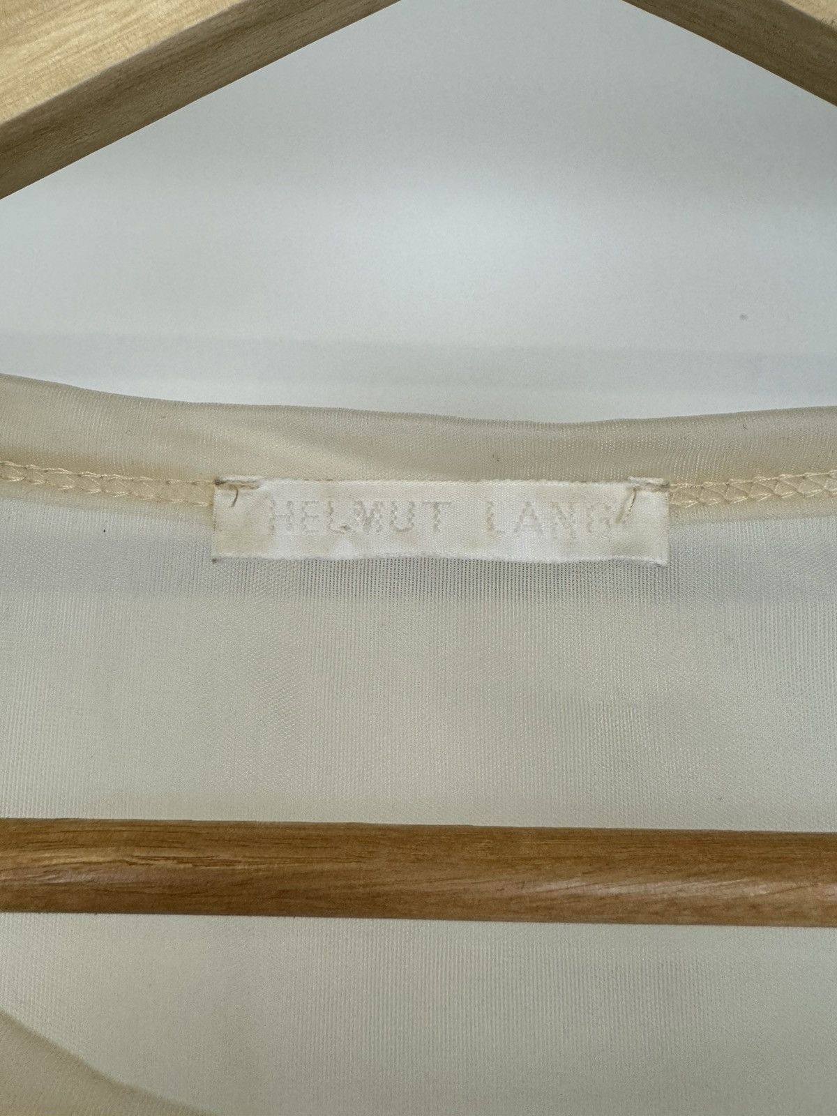 Helmut Lang AW1995 Helmut Lang Phoenix mesh sheer t-shirt slashed elbow Size L / US 10 / IT 46 - 10 Thumbnail