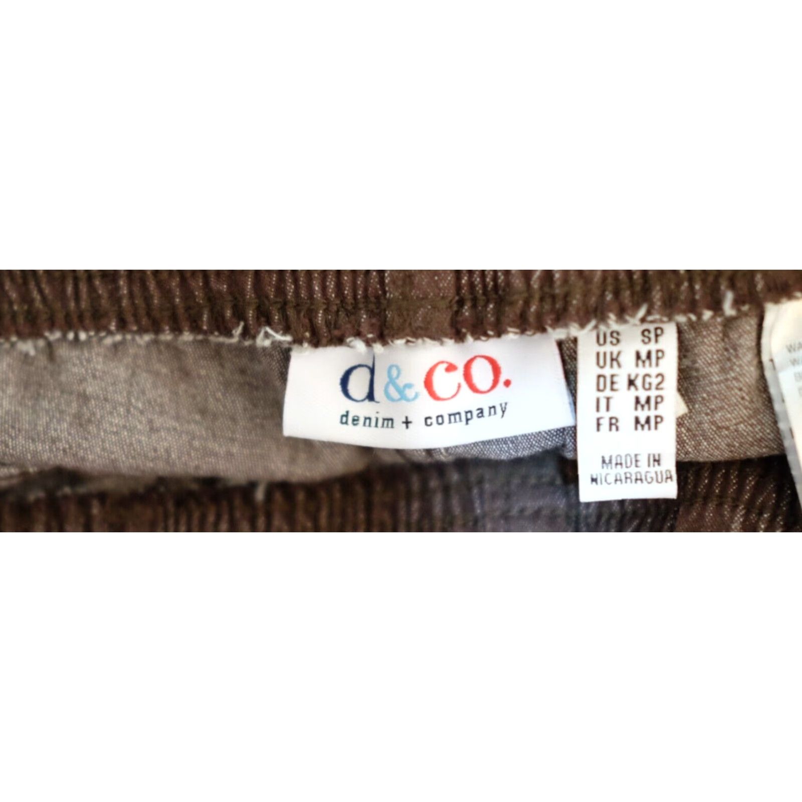 CO D&Co Denim & Company Pull on Jeans Brown Women's S SP H44-22 Size 28" / US 6 / IT 42 - 7 Thumbnail