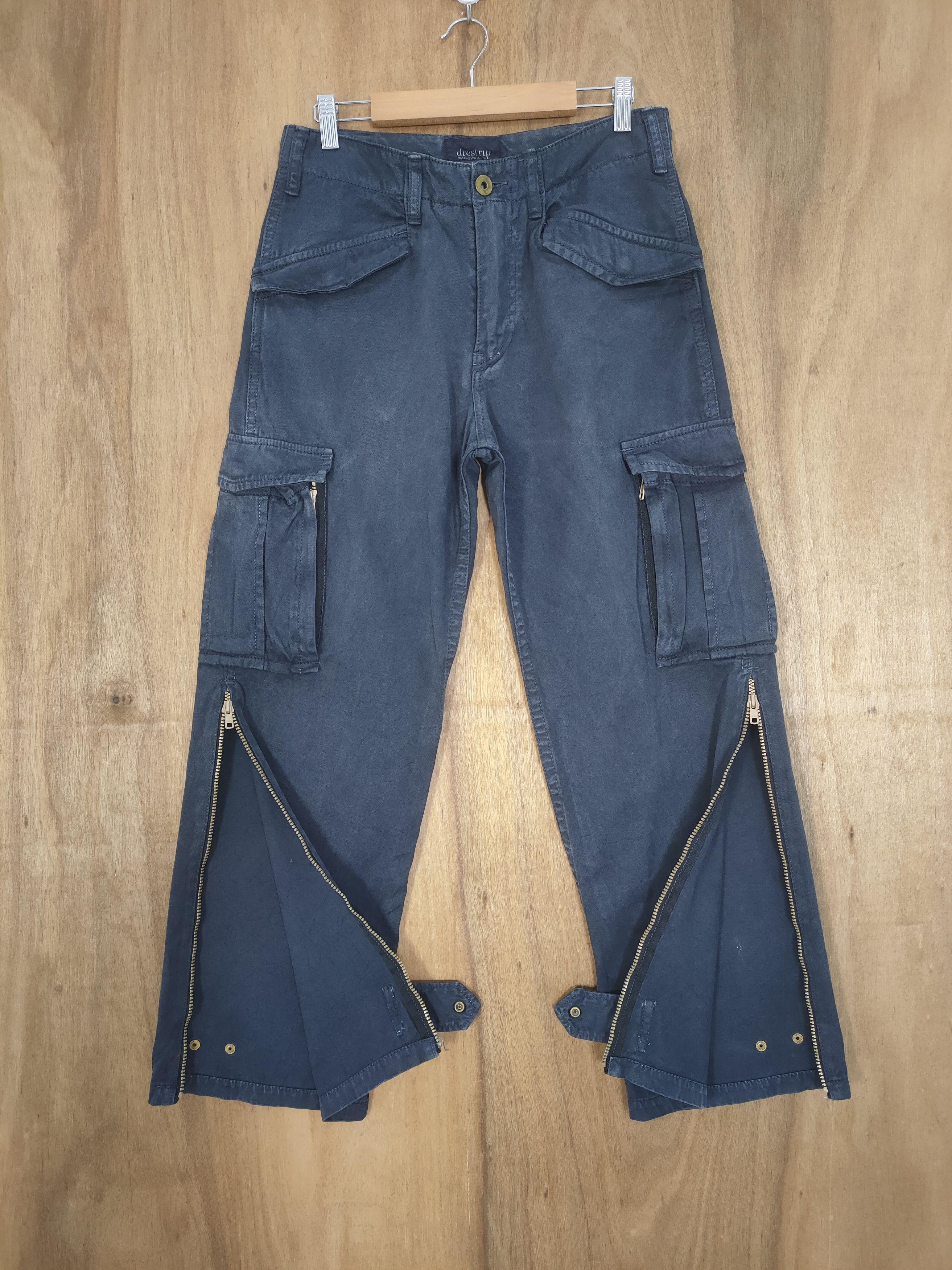 Japanese Brand VINTAGE DESTRIP ZIPPER LEG BONDAGE CARGO PANTS Size US 30 / EU 46 - 1 Thumbnail