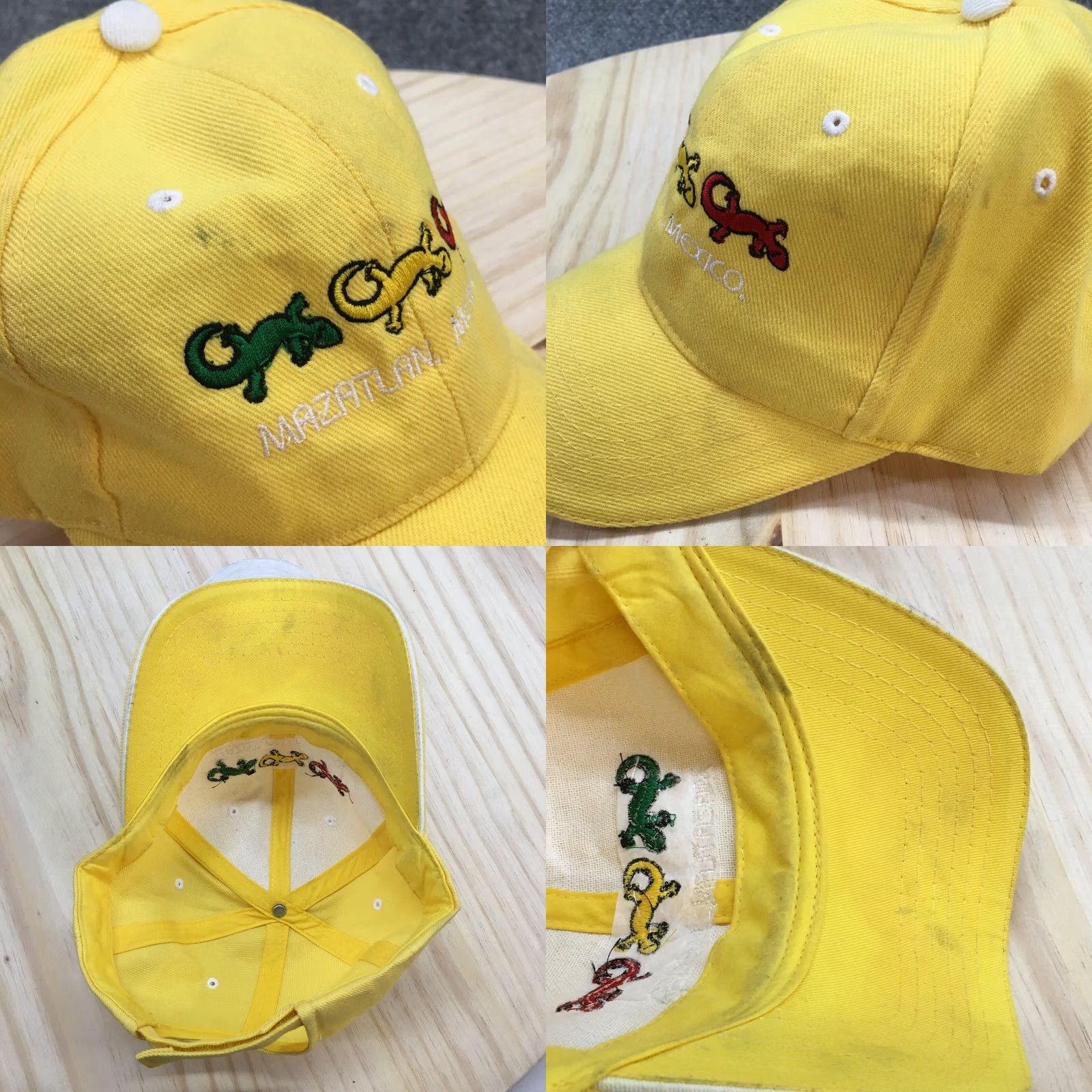 Vintage Mazatlan Mexico Baseball Cap Hat Mens One Size Yellow Adjustable Embroidered Size ONE SIZE - 8 Thumbnail