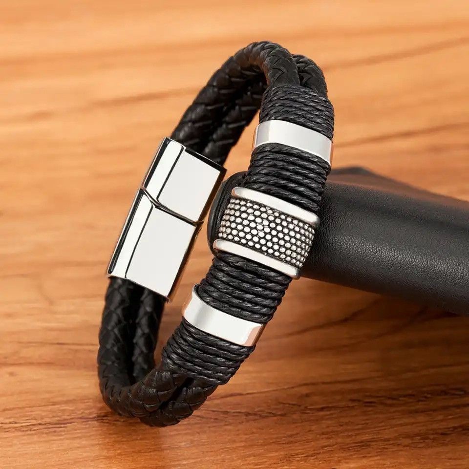 Jewelry × Vintage Vintage Woven Leather Rope Wrap Bracelets Size ONE SIZE - 2 Thumbnail