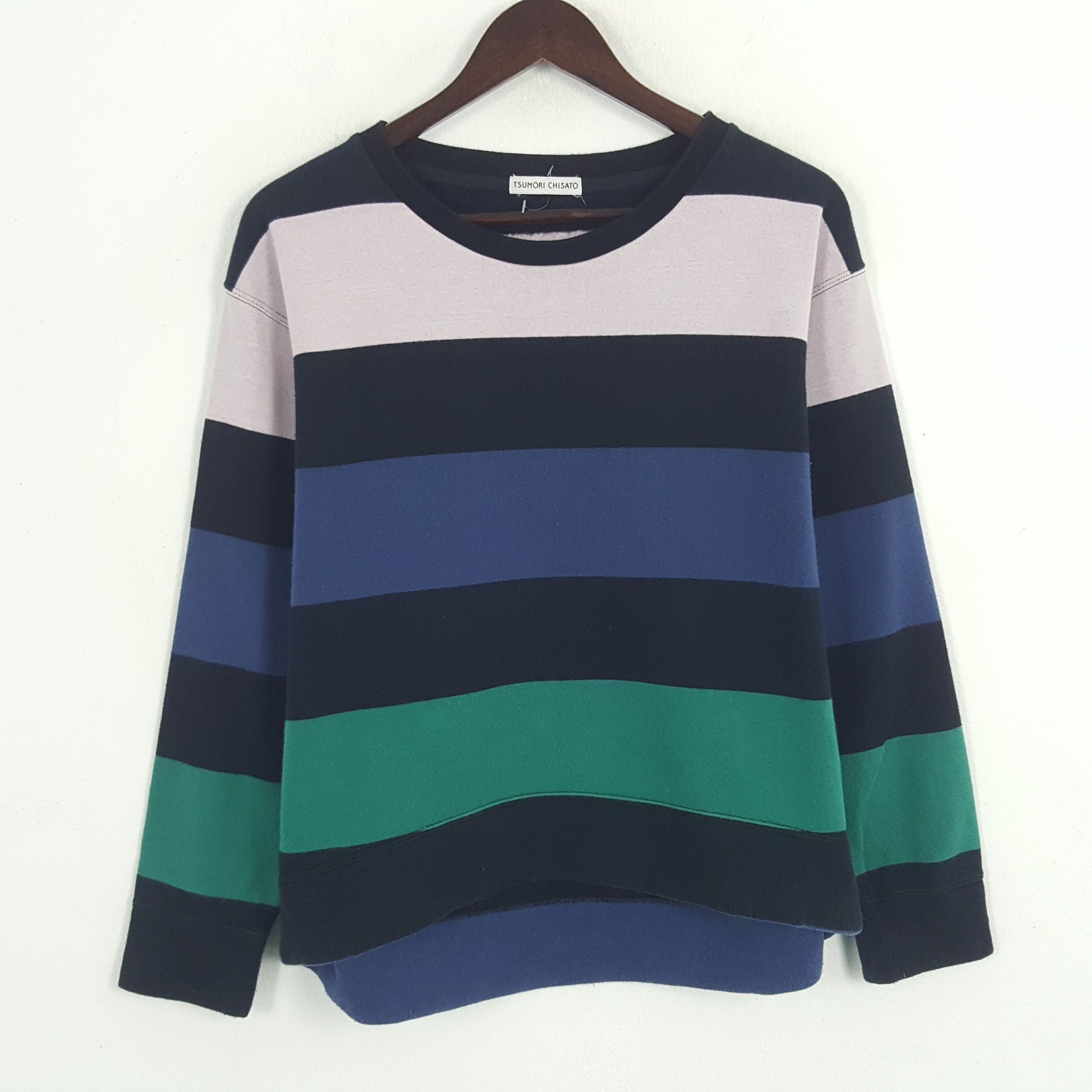 Issey Miyake × Tsumori Chisato × Vintage Vintage Tsumori Chisato by Issey Miyake Striped Sweatshirt Size US M / EU 48-50 / 2 - 1 Thumbnail