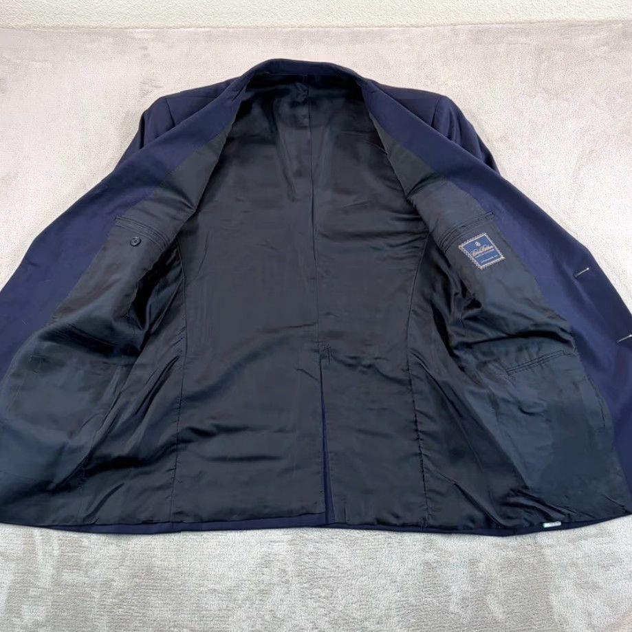 Brooks Brothers VINTAGE Brooks Brothers Suit Men 46L Navy Wool 2 Piece Navy Wool Pants 34x30.5 USA Mens 46 Regular Formal Business Size 46R - 5 Thumbnail