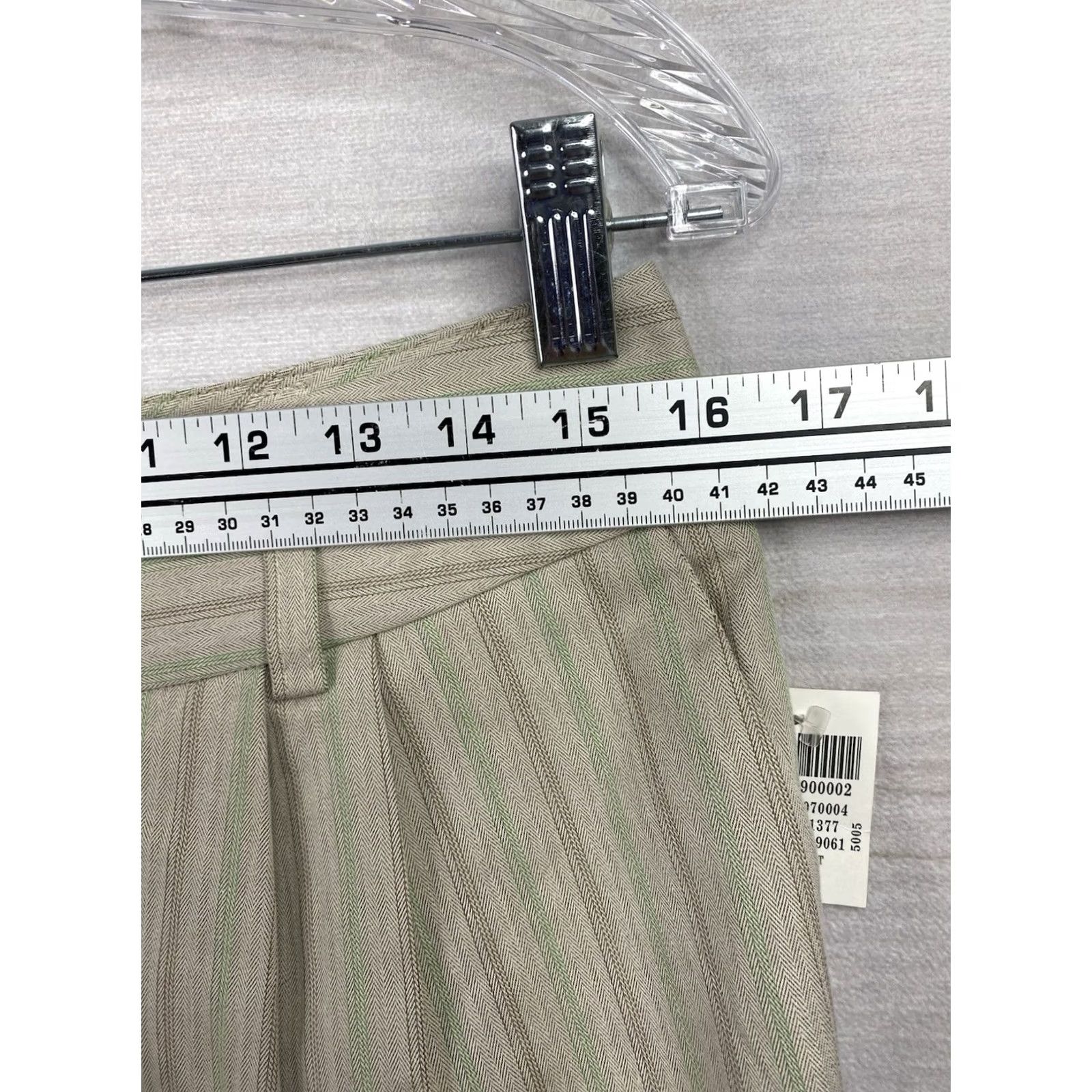 Vintage VTG Wet-seal Shorts Sz L Striped Pleated Mini Beige 90s Grunge Festival Cowgirl NWT/NYC Beach Womens Size 36" / US 14 / IT 50 - 4 Thumbnail