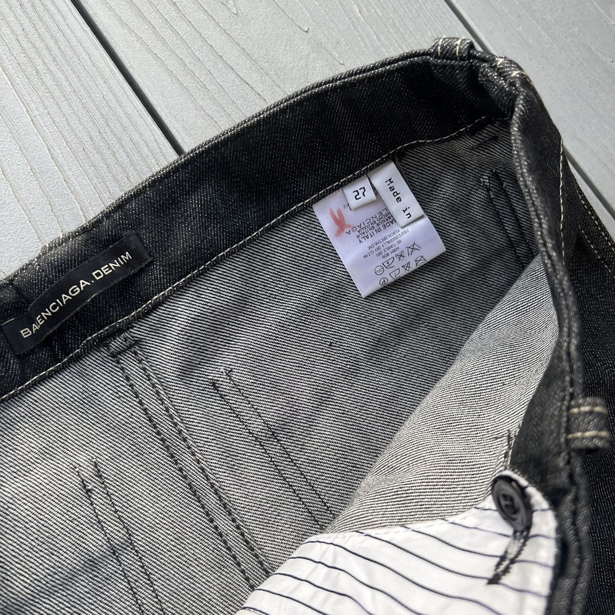 Balenciaga × Japanese Brand BALENCIAGA Denim Black Flared Low Rise Jeans 27 Size 27" / US 4 / IT 40 - 9 Thumbnail