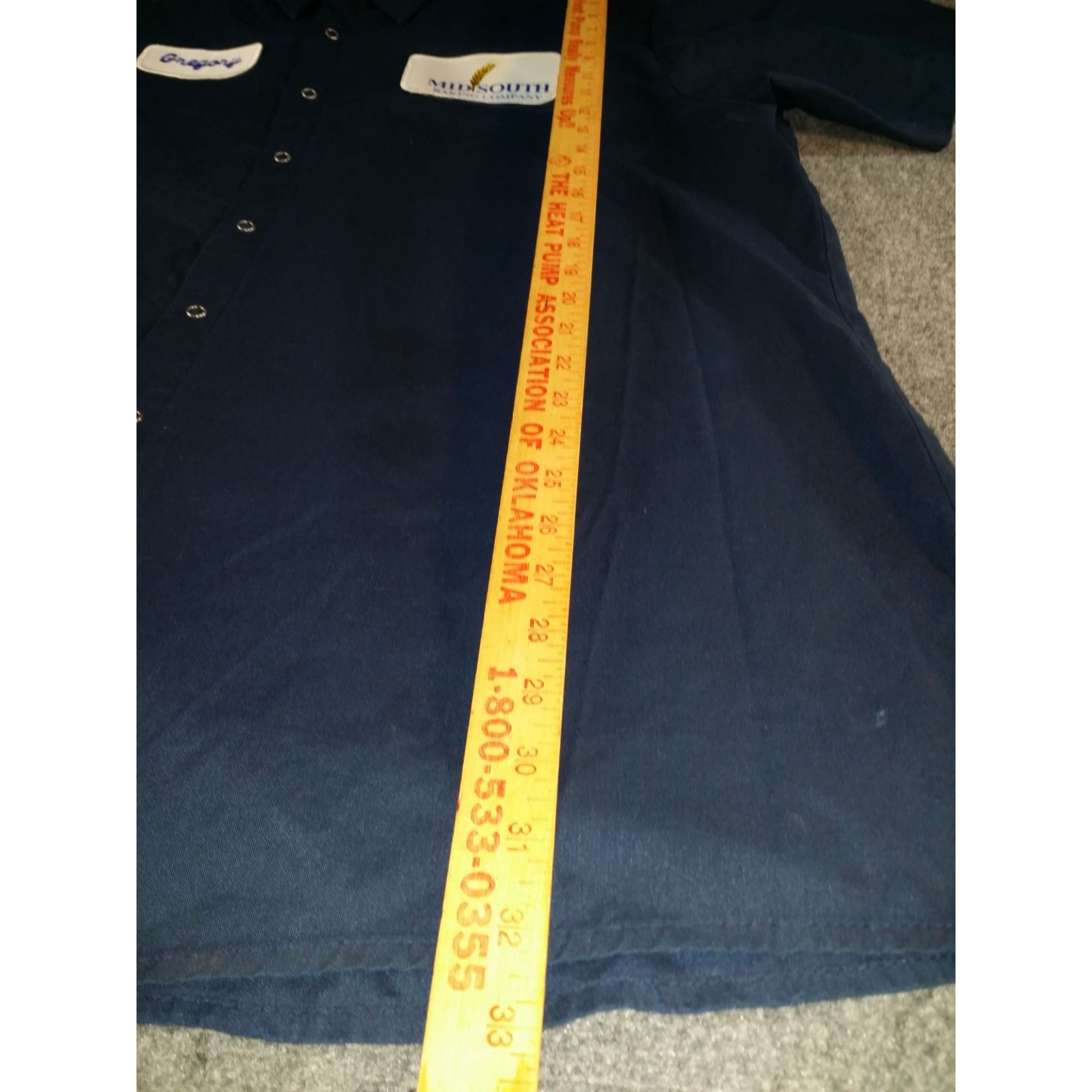 Cintas Cintas ComfortFlex Button Up Shirt Men Sz XXL Blue Mid South Size US XXL / EU 58 / 5 - 3 Thumbnail