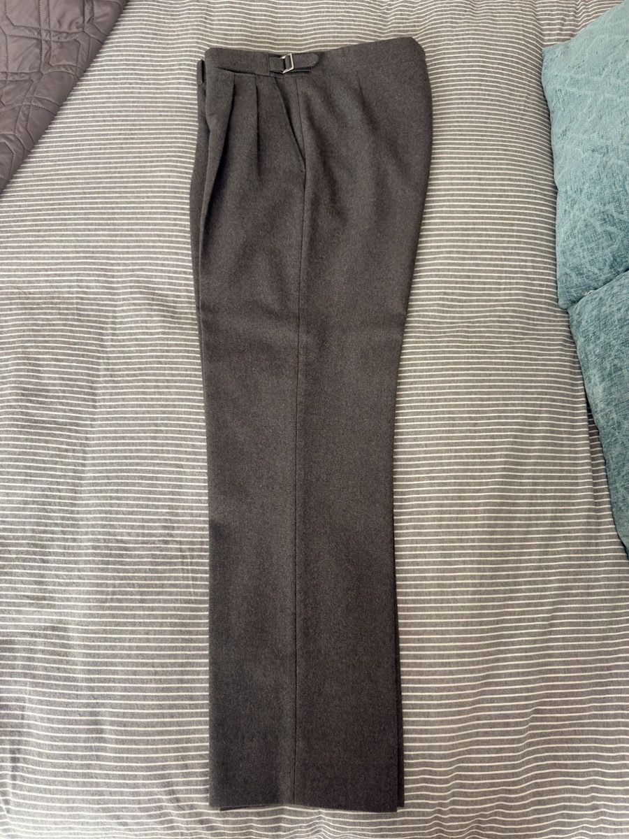 Berg & Berg Berg Berg Pleated Grey Wool Flannel Trousers 50/34 Size 34R - 1 Thumbnail