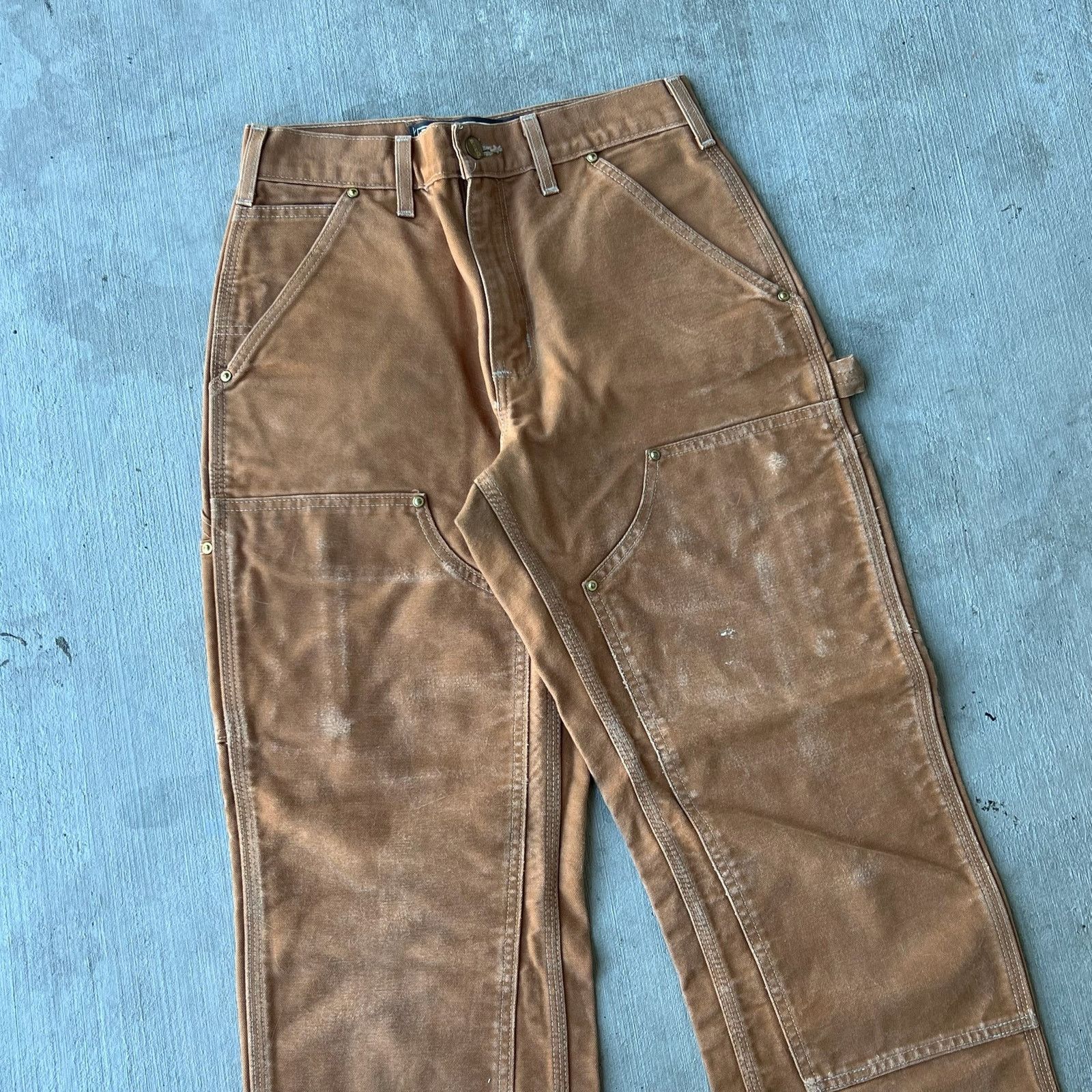 Carhartt × Vintage Carhartt brown double knee work wear carpenter pants Size US 27 - 2 Thumbnail
