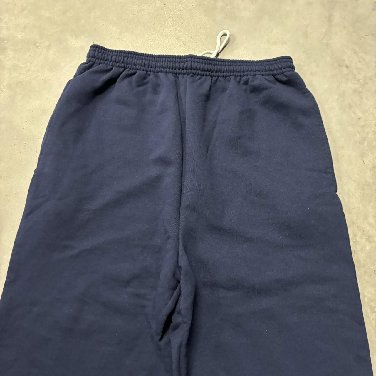 Japanese Brand × Vintage Crazy Vintage Y2K/2000s Navy Blue Skater Essential Sweatpants! Size US 30 / EU 46 - 4 Thumbnail