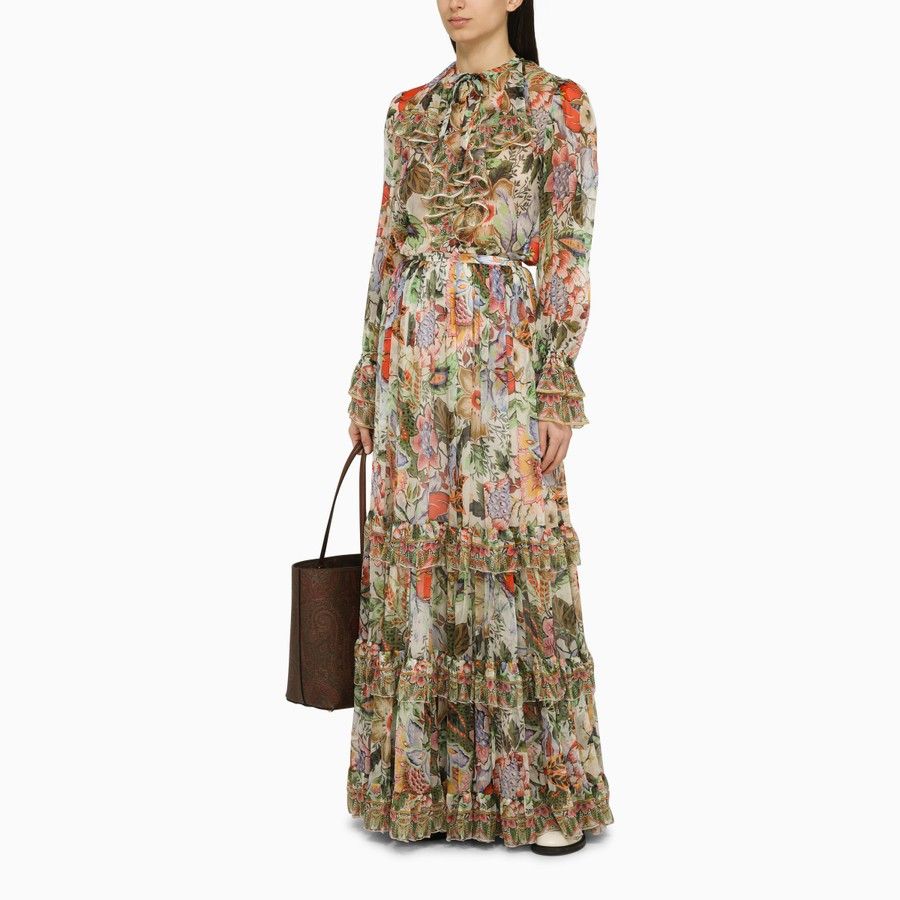 Etro o1d2blof0824 Long Silk Skirt in Multicolor Size 28" / US 6 / IT 42 - 2 Thumbnail