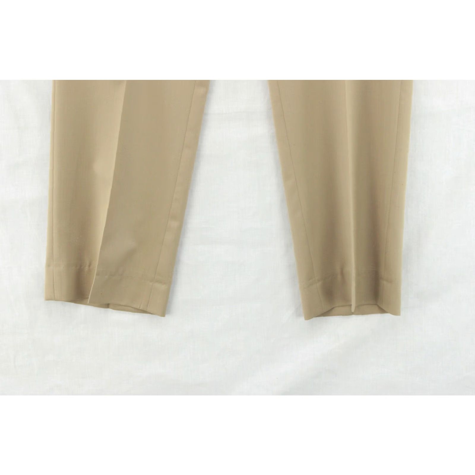 Vintage JB Britches Dress Pants Beige 100% Wool Pleated Trousers 35X31 Men’s Regular Inseam 31" Straight Leg Preppy Dress Pants Mens Size US 35 - 3 Thumbnail