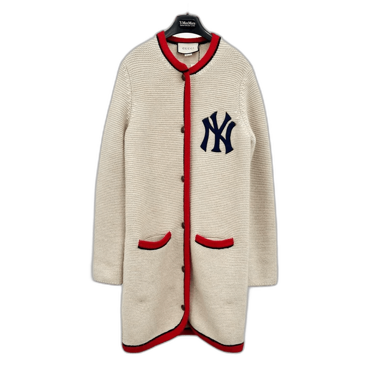 Gucci Gucci Embroidered Knit Cardigan with Red Trim Size S / US 4 / IT 40 - 1 Thumbnail