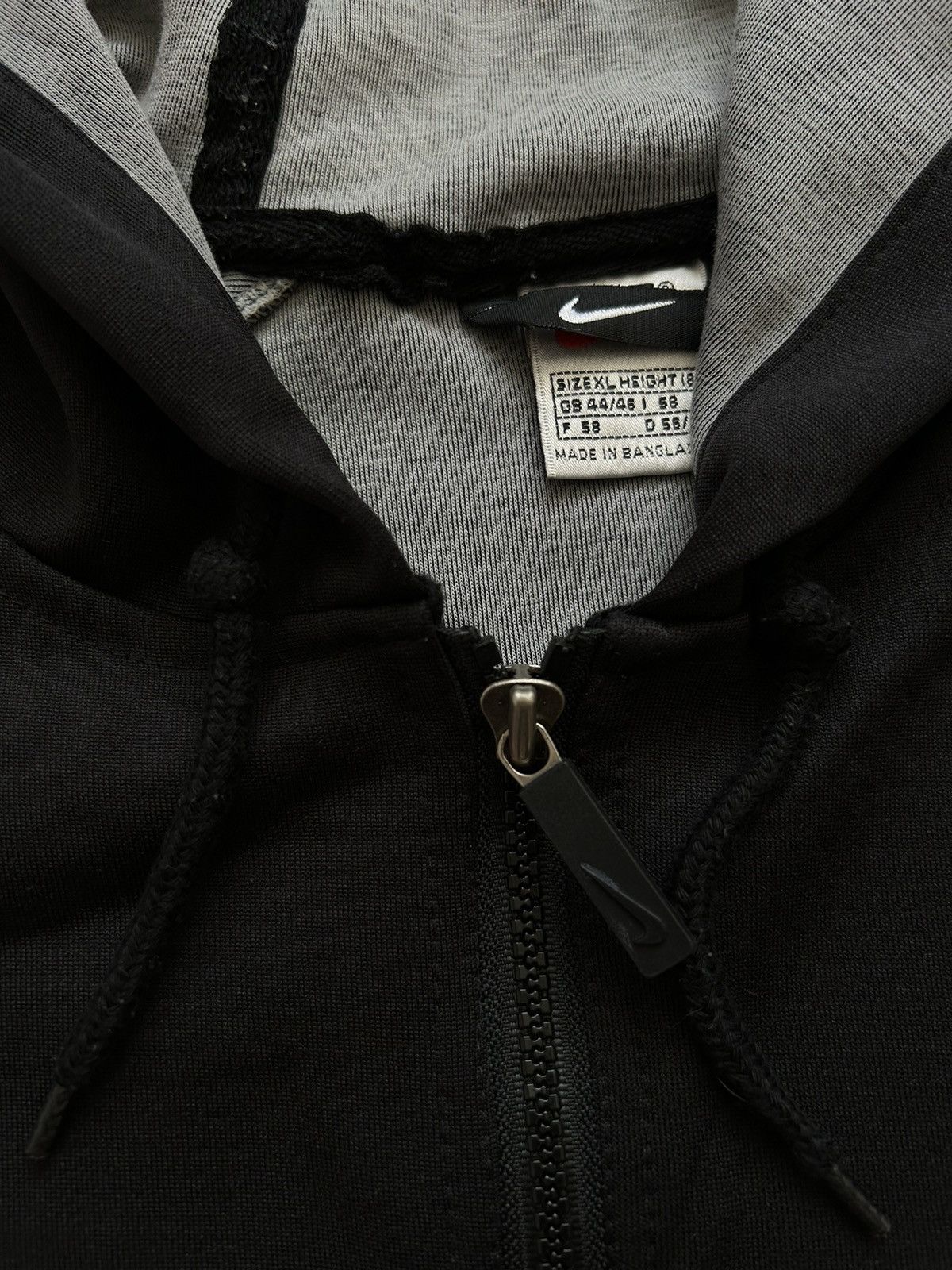 Nike × Vintage Vintage 80s/90s Nike Swoosh Big Logo Zip Hoodie Y2K Hype Size US XL / EU 56 / 4 - 8 Thumbnail