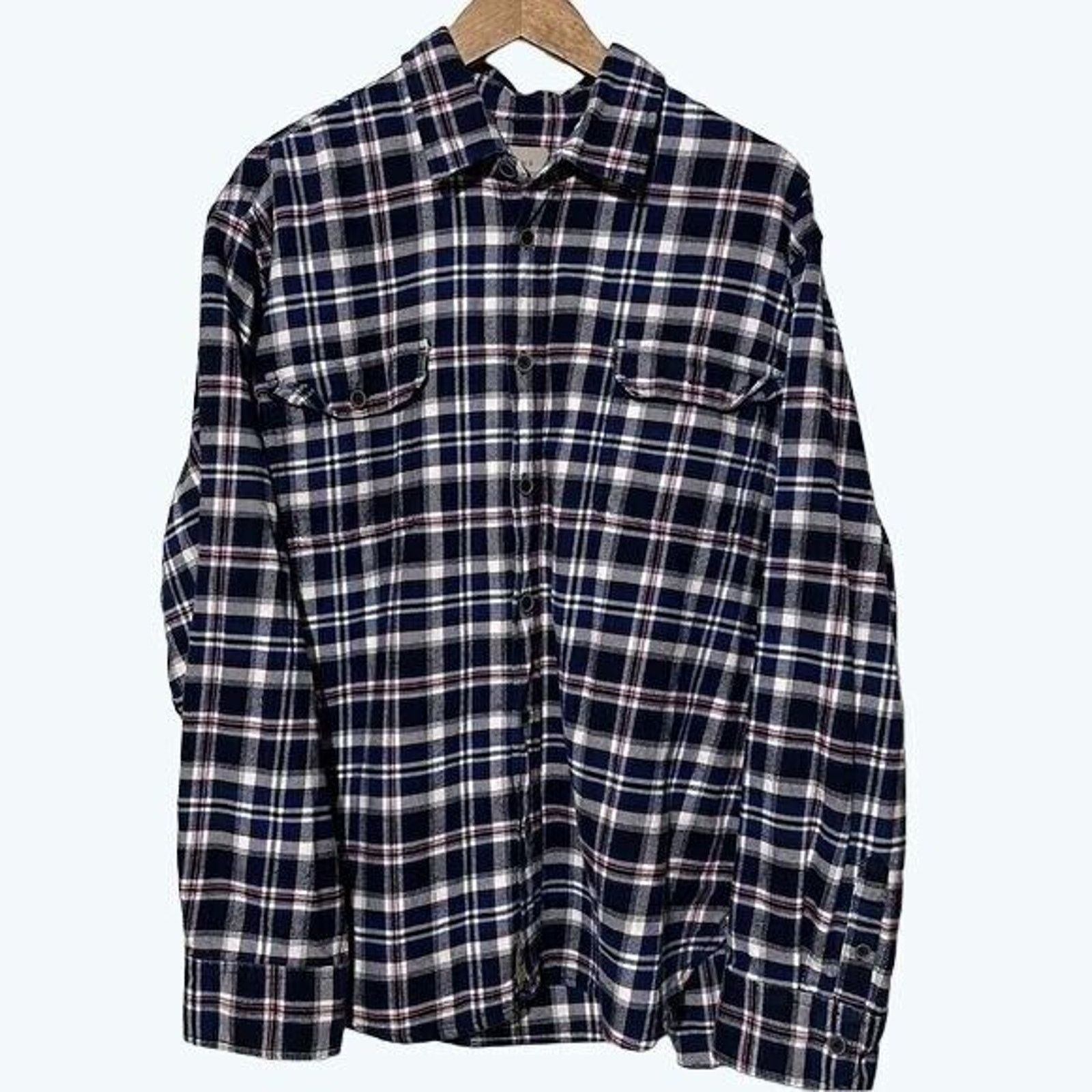 Other Jachs Brawny Mens Flannel Shirt 2X Plaid Heavyweight Size US XXL / EU 58 / 5 - 1 Thumbnail