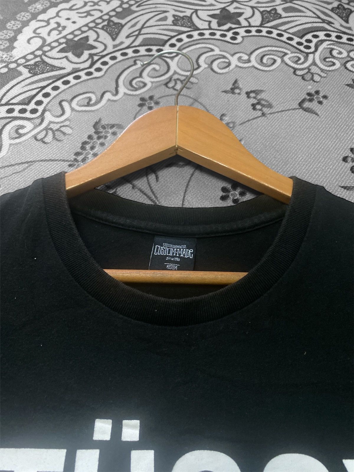 Stussy × Vintage STUSSY BLACK SKATE WHITE CREW WORLDWIDE REDPECT T-SHIRT🔥 Size US M / EU 48-50 / 2 - 10 Thumbnail
