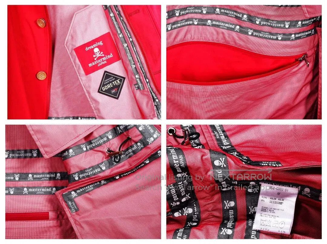 Mastermind Japan Red Long-Sleeve Hooded Coat. Size US M / EU 48-50 / 2 - 6 Thumbnail
