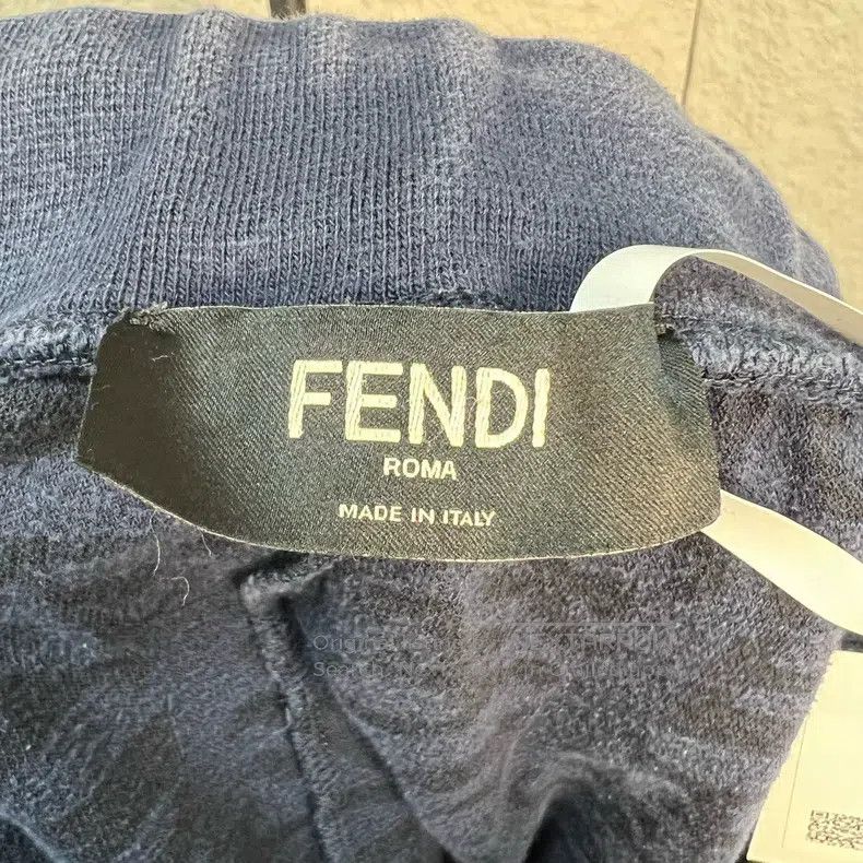 Fendi Fendi Navy Blue Double F Monogrammed Terry Short Pants Size US 36 / EU 52 - 3 Thumbnail