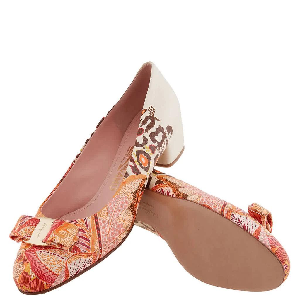 Salvatore Ferragamo o1s1rm0724 Batik Print Vara Bow Pumps in Multicolor Size US 8.5 / IT 38.5 - 2 Thumbnail