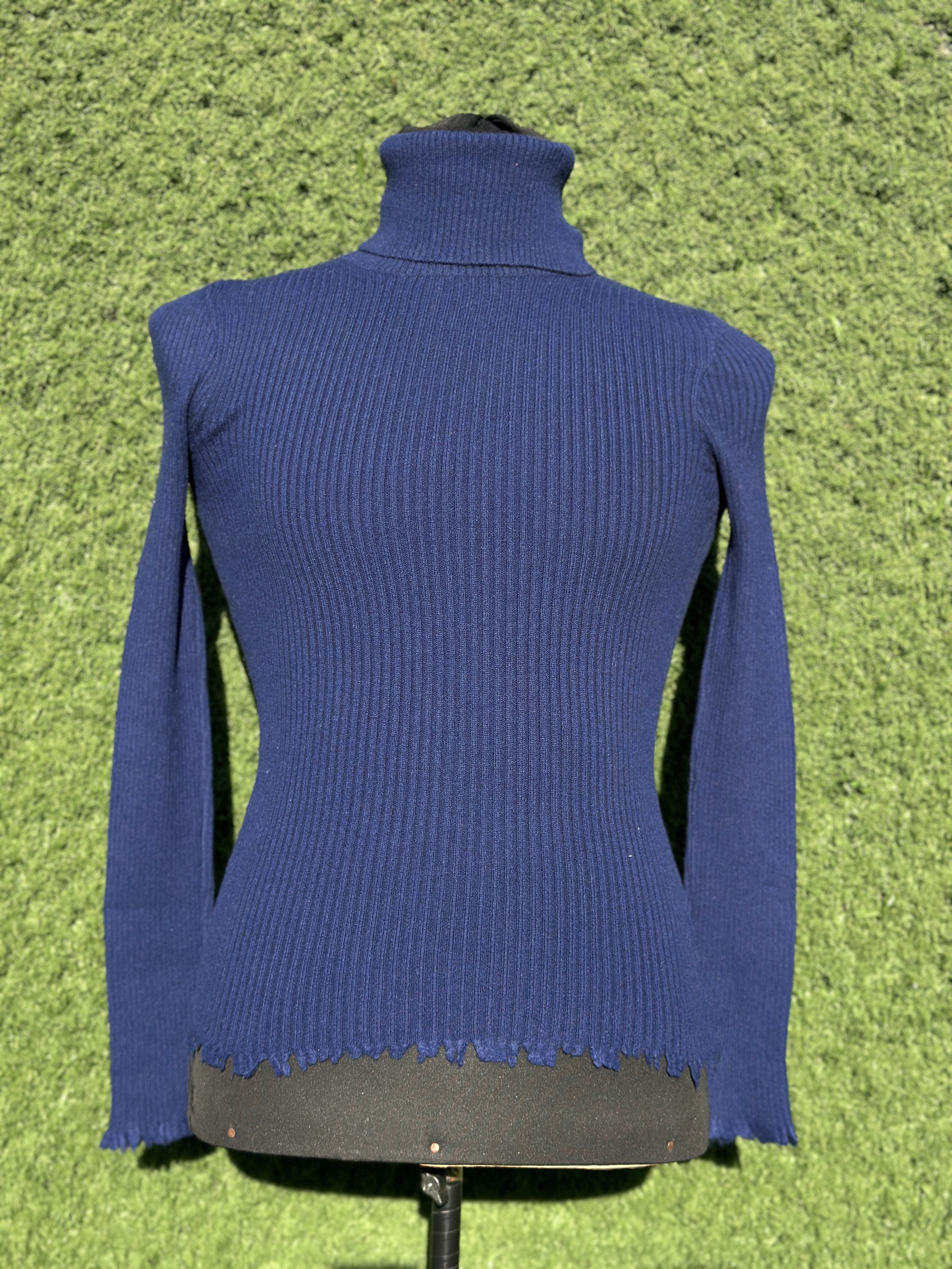 Bottega Veneta Bottega Veneta 100% Cashmere Rib Knit Slim Sweater Size 38 Size XS / US 0-2 / IT 36-38 - 1 Preview