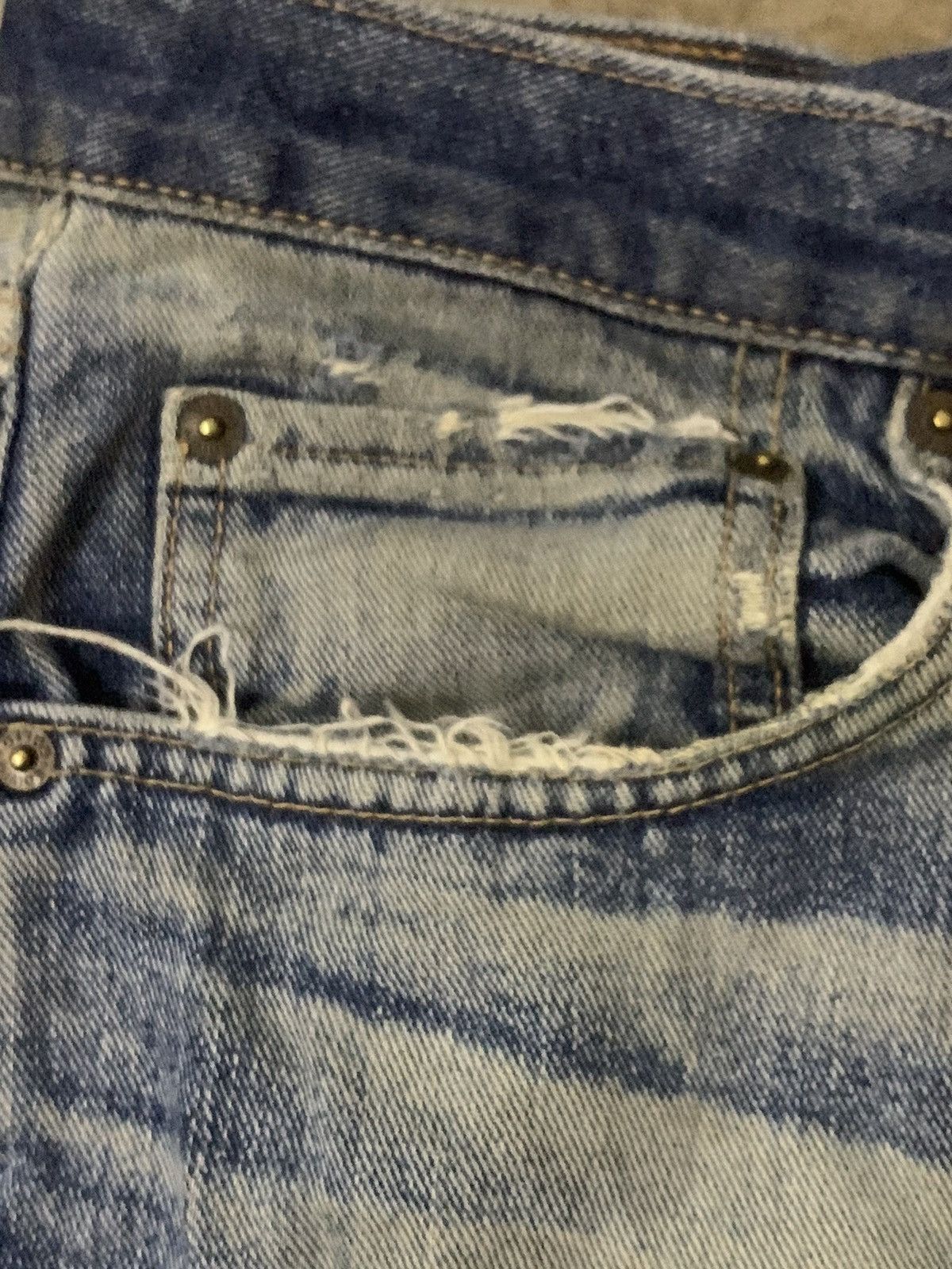 Edwin Edwin Distress Denim Flare Denim Jeans Size US 35 - 7 Thumbnail