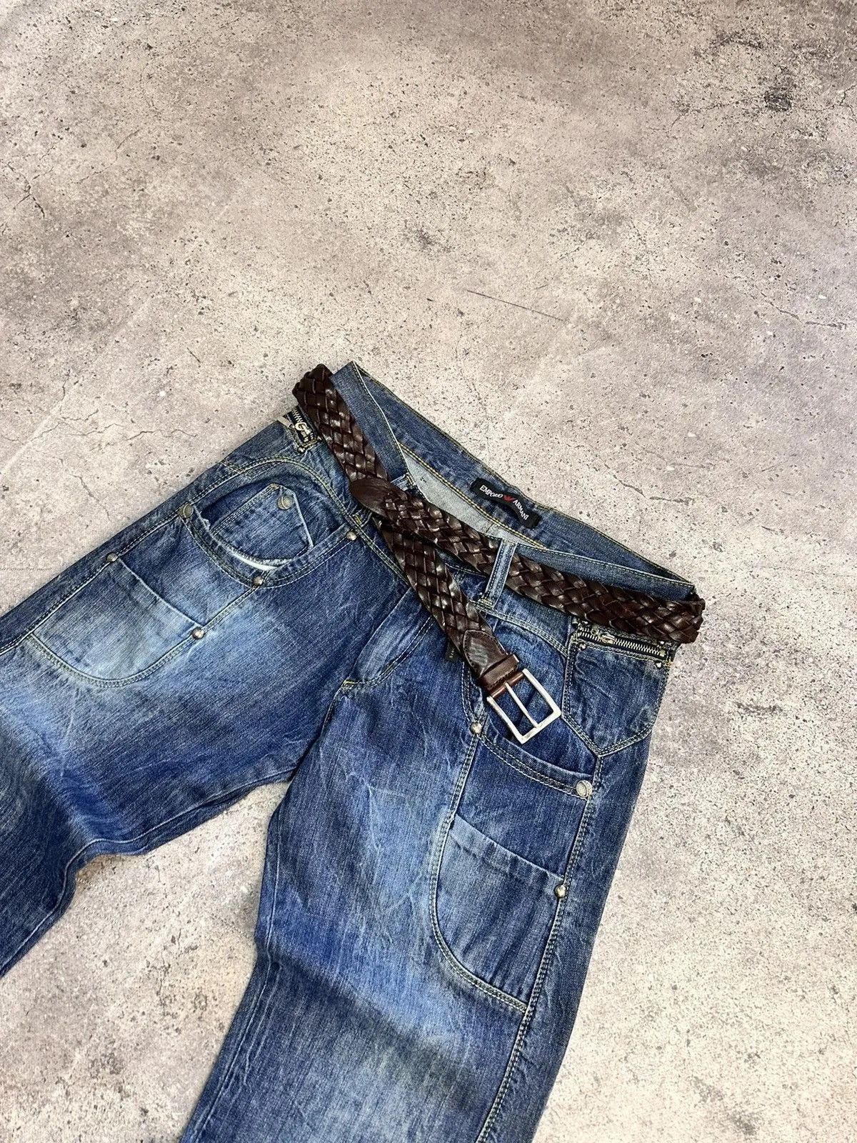 Armani × Hysteric Glamour × If Six Was Nine Vintage Armani Jeans style Ed hardy Balenciaga Cargo Baggy Size US 31 - 17 Thumbnail