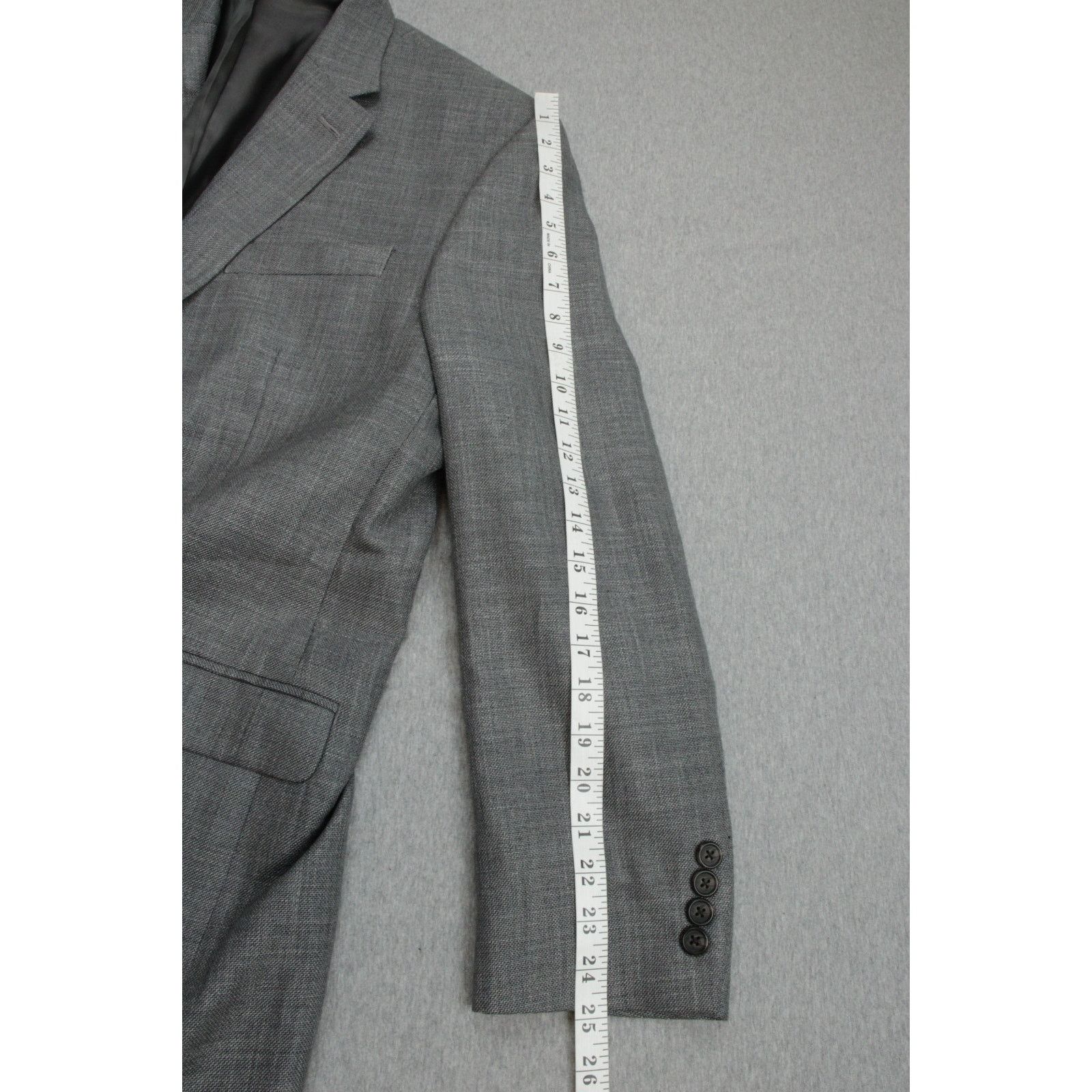 Lauren Ralph Lauren Lauren Ralph Lauren Blazer Mens 42R Gray Hopsack 2 Buttons Size 42R - 8 Thumbnail