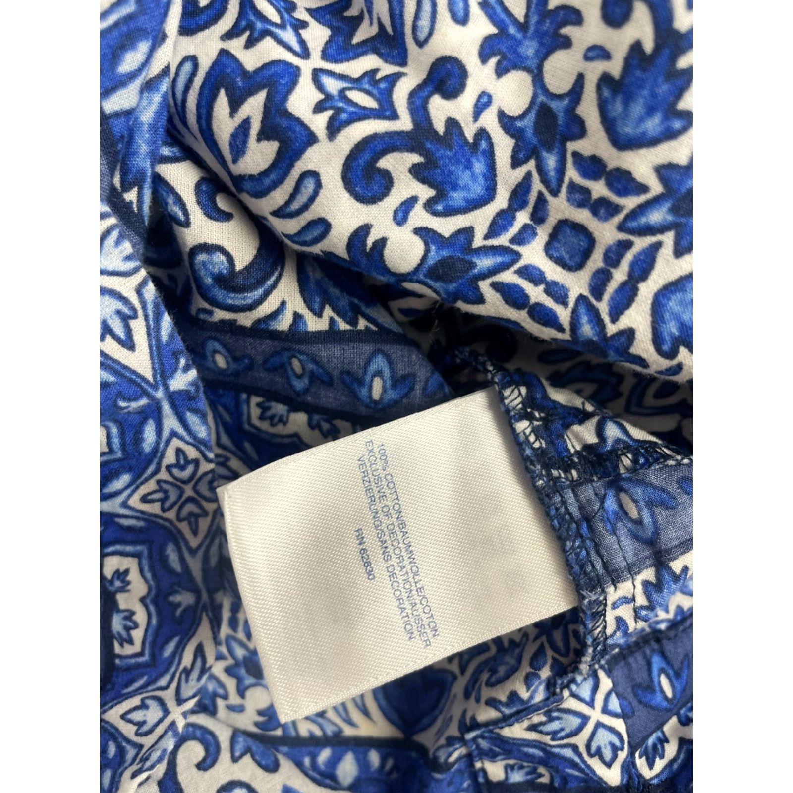 Lands' End Lands' End Dress Women's Small Blue White Floral Short Sleeve V-Neck Pullover Shirt Dress Mens Women? Size S / US 4 / IT 40 - 8 Thumbnail
