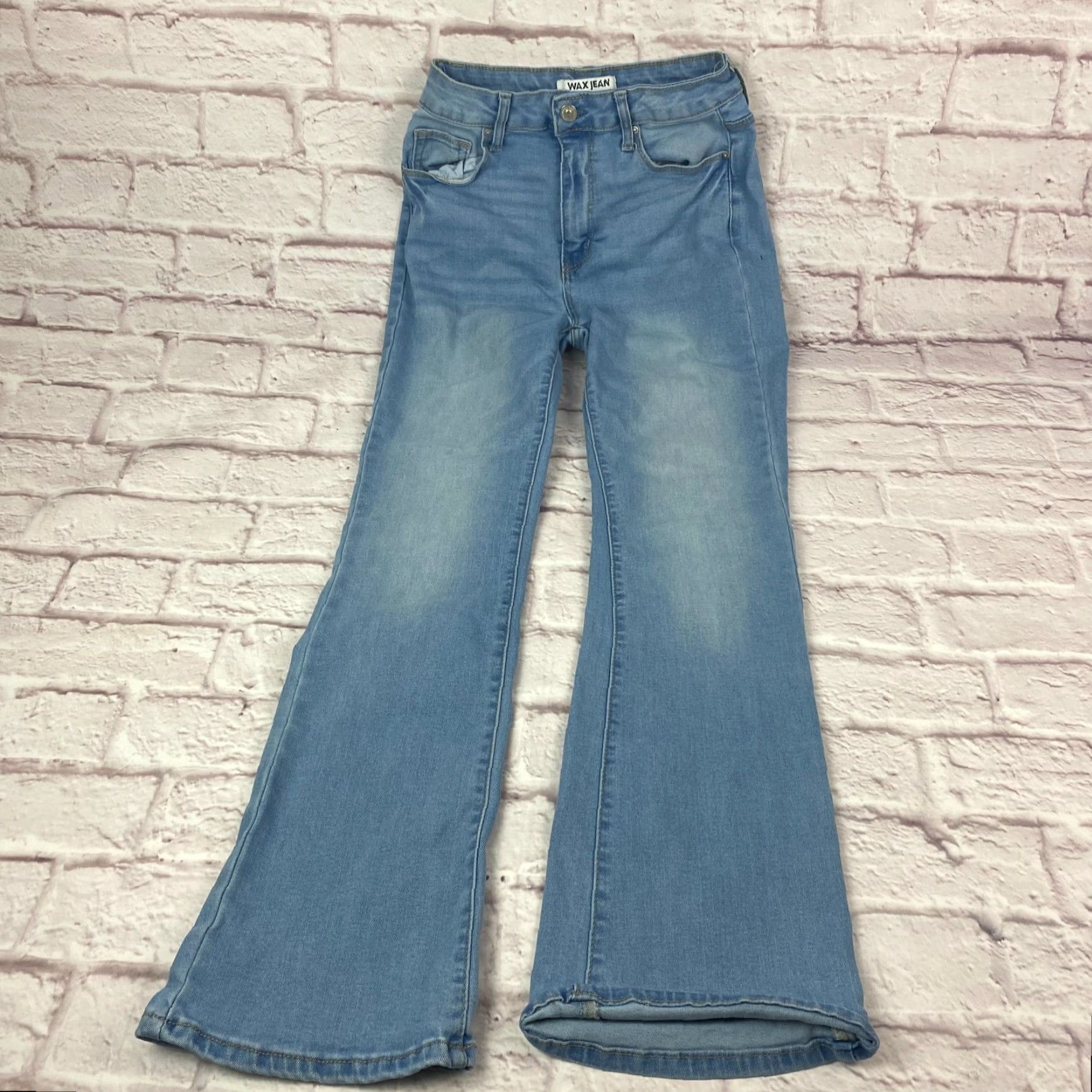 Denime Wax Jeans Womens Size 7 Blue Mid Rise Bootcut Stretch Denim Size 28" / US 6 / IT 42 - 3 Thumbnail